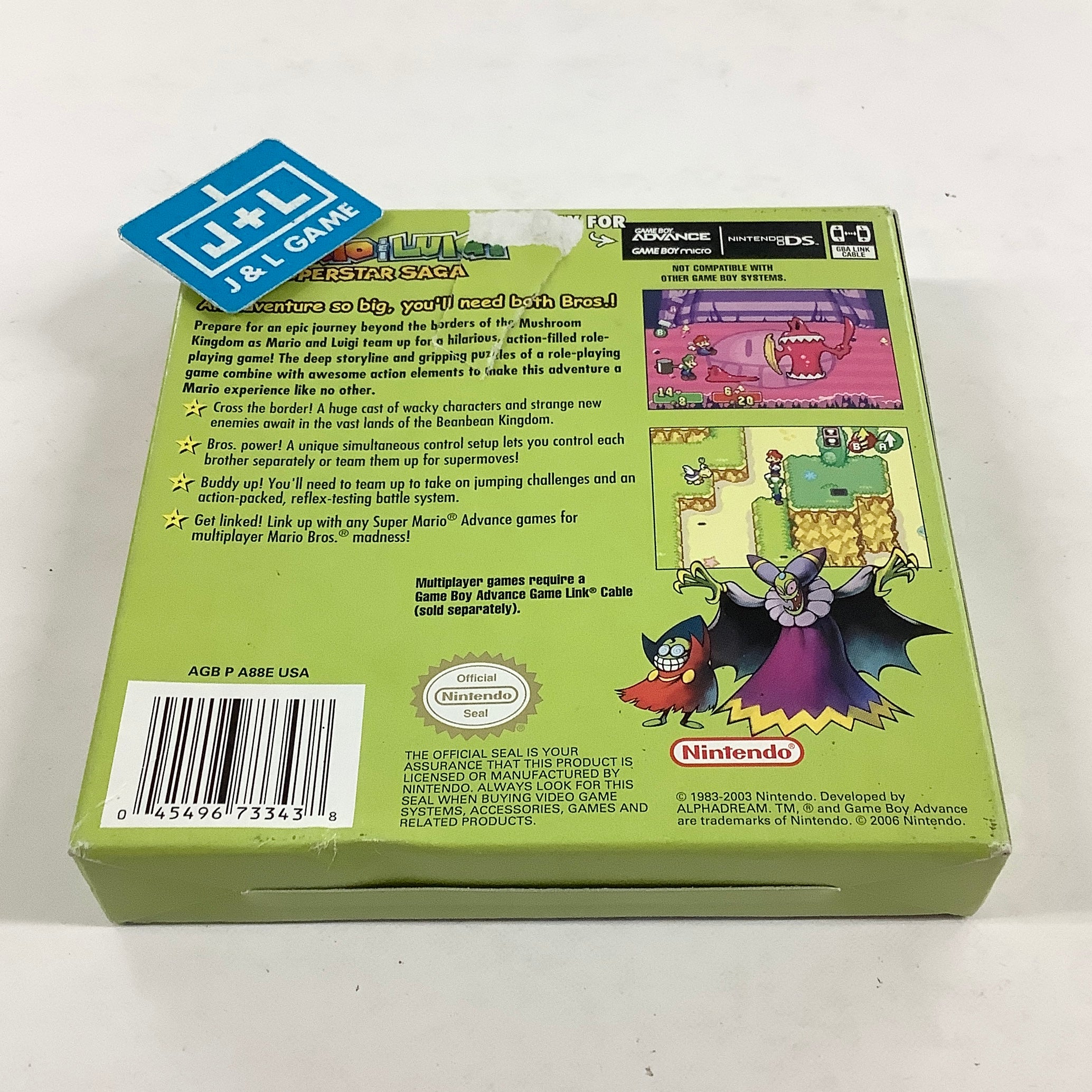 Mario & Luigi: Superstar Saga (Player's Choice) - (GBA) Game Boy Advance [Pre-Owned] Video Games Nintendo