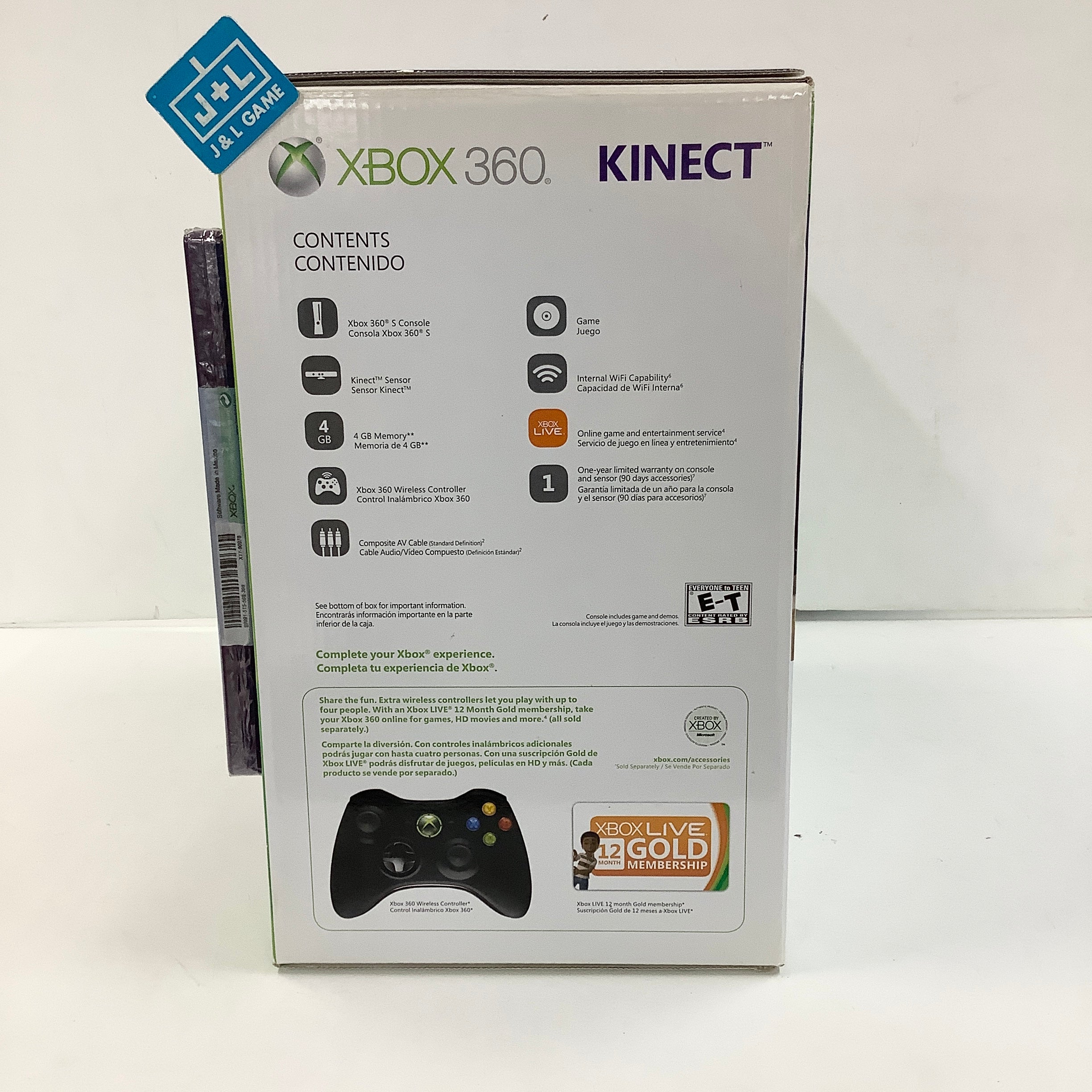 Xbox 360 4GB Console with Kinect (Black Bundle) - Xbox 360 | J&L Game