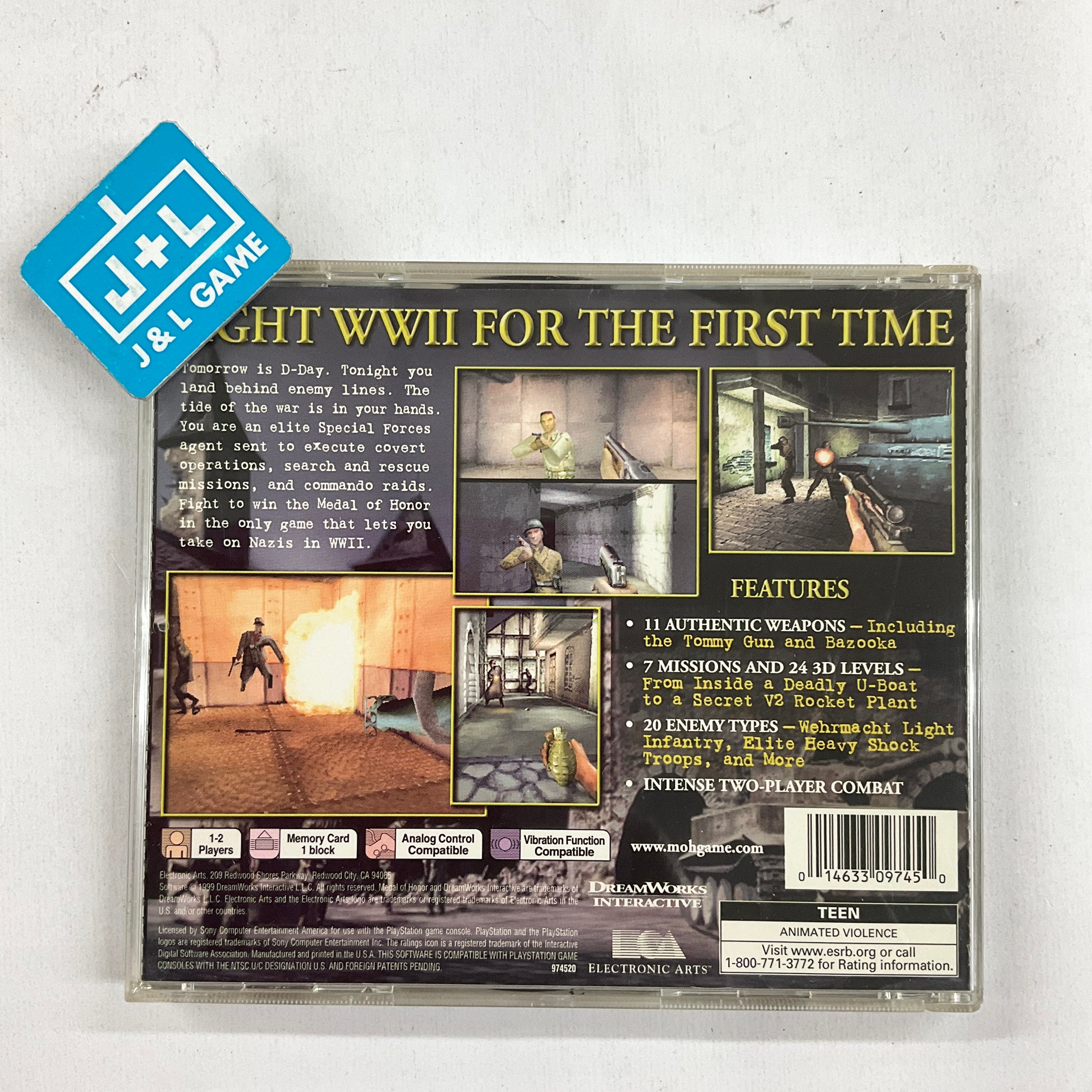 Medal of Honor - (PS1) PlayStation 1 [Pre-Owned] Video Games Electronic Arts