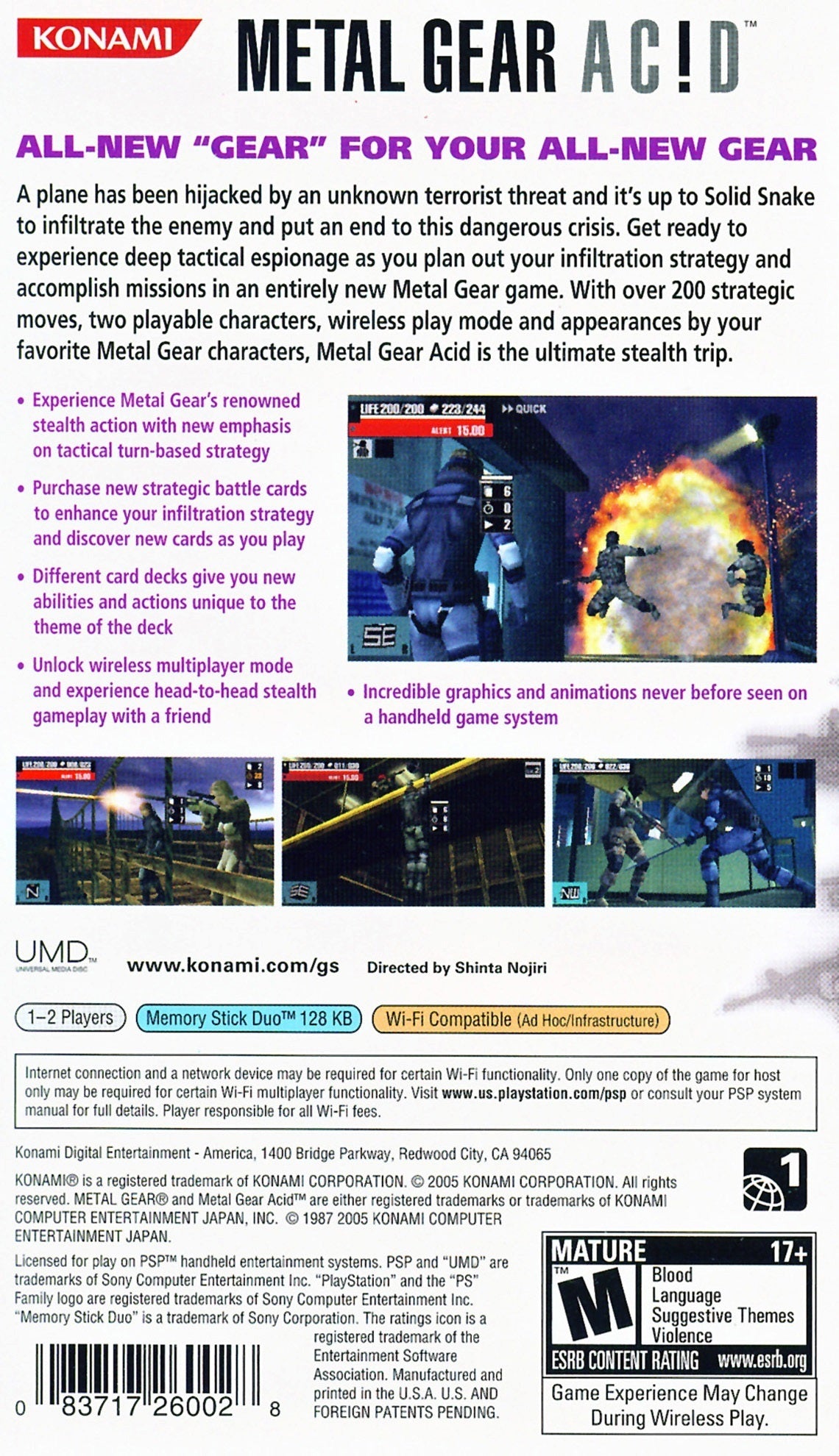 Metal Gear Acid - Sony PSP [Pre-Owned] Video Games Konami   
