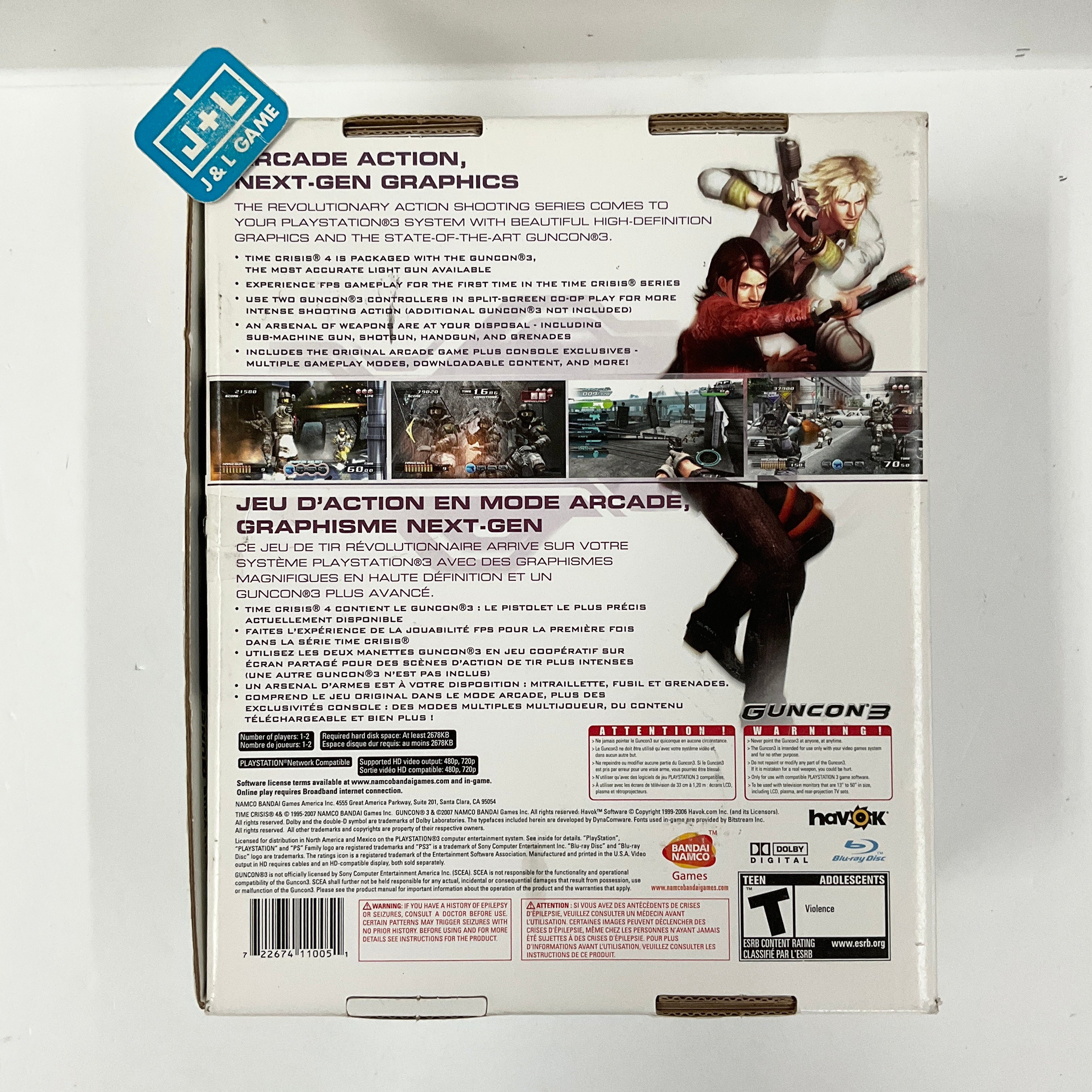 Time Crisis 4 (Includes Guncon 3) - (PS3) Playstation 3 [Pre-Owned] Video Games BANDAI NAMCO Entertainment   