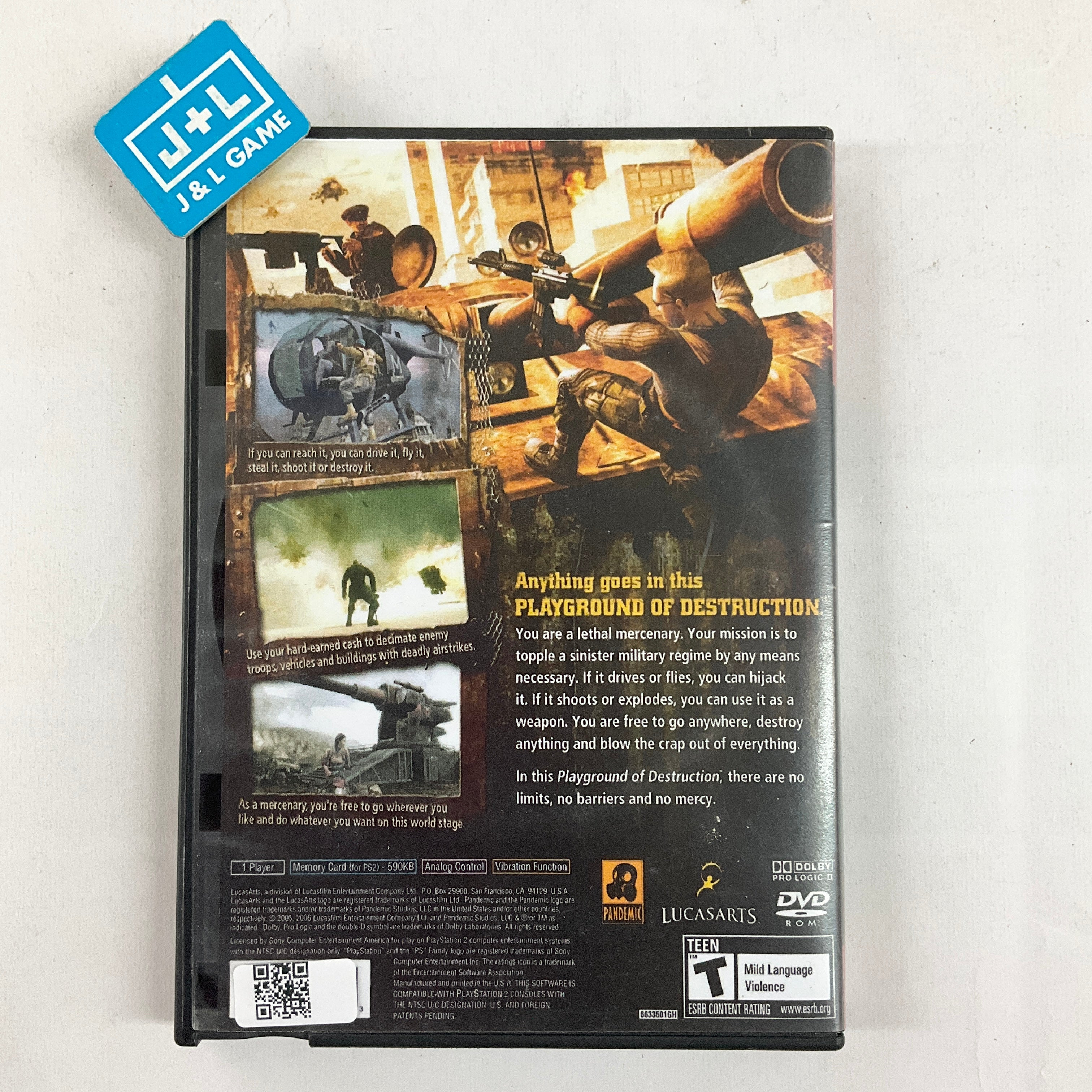 Mercenaries: Playground of Destruction (Greatest Hits) - (PS2) PlayStation 2 [Pre-Owned] Video Games LucasArts