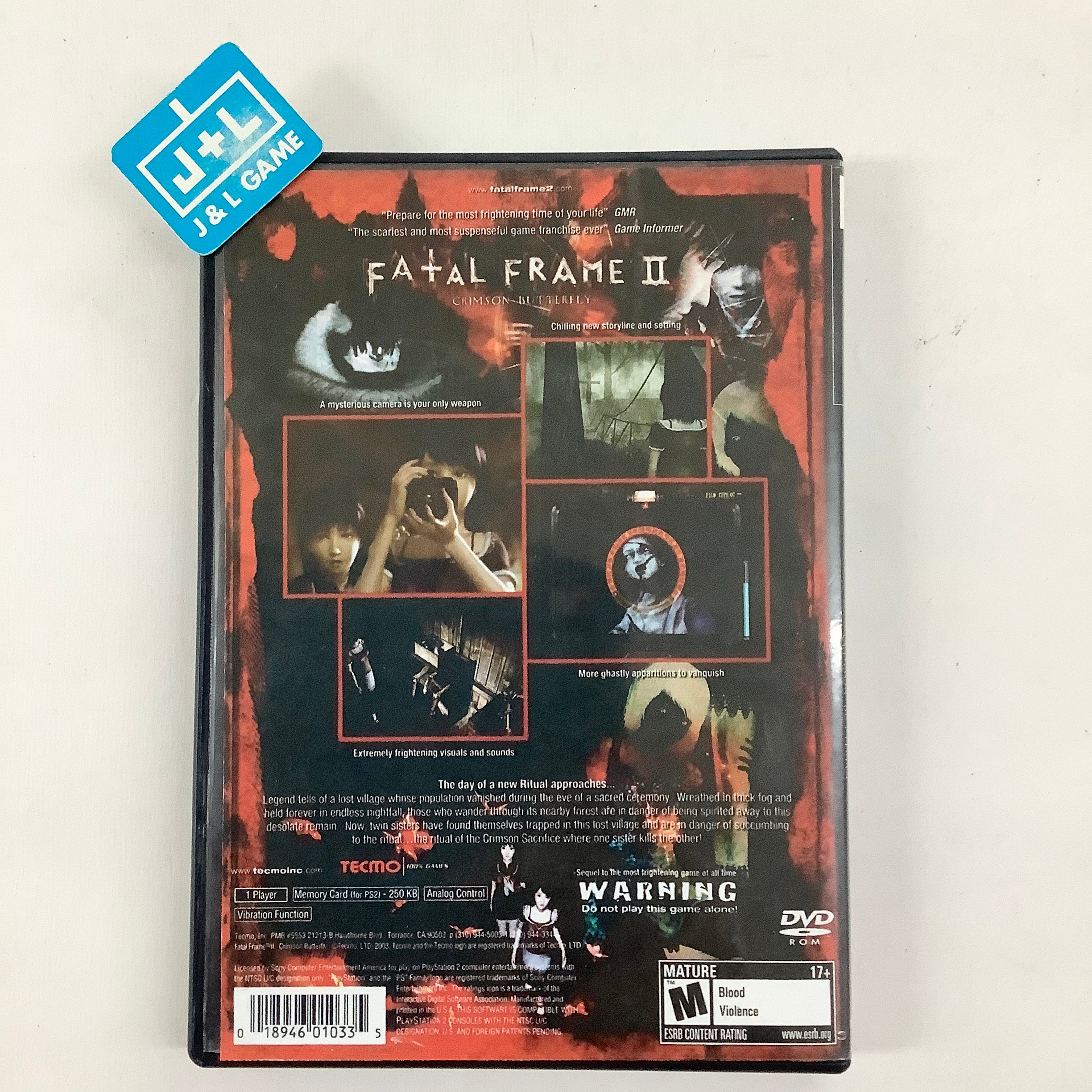Fatal Frame II: Crimson Butterfly - (PS2) PlayStation 2 [Pre-Owned] Video Games Tecmo