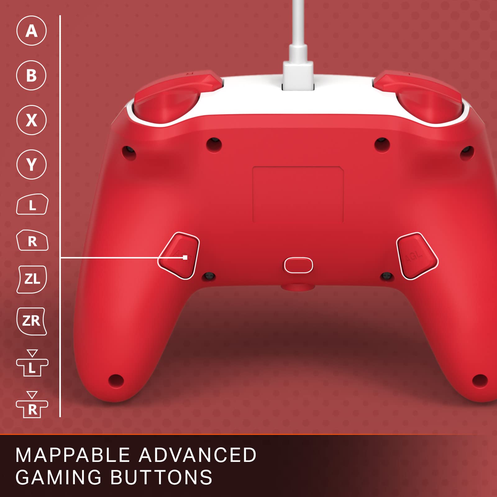 PowerA Enhanced Wired Controller (Mario White) - (NSW Nintendo Switch ACCESSORIES PowerA
