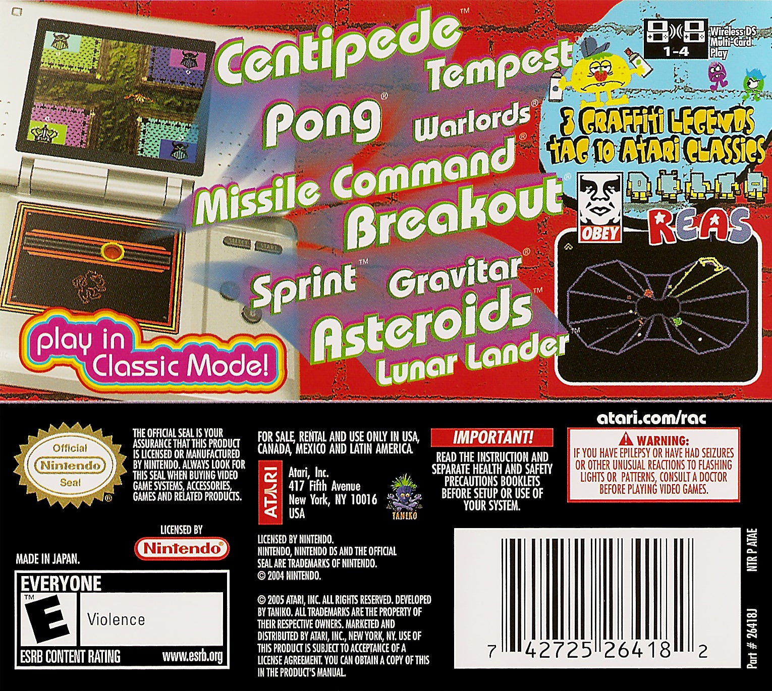Retro Atari Classics - (NDS) Nintendo DS [Pre-Owned]