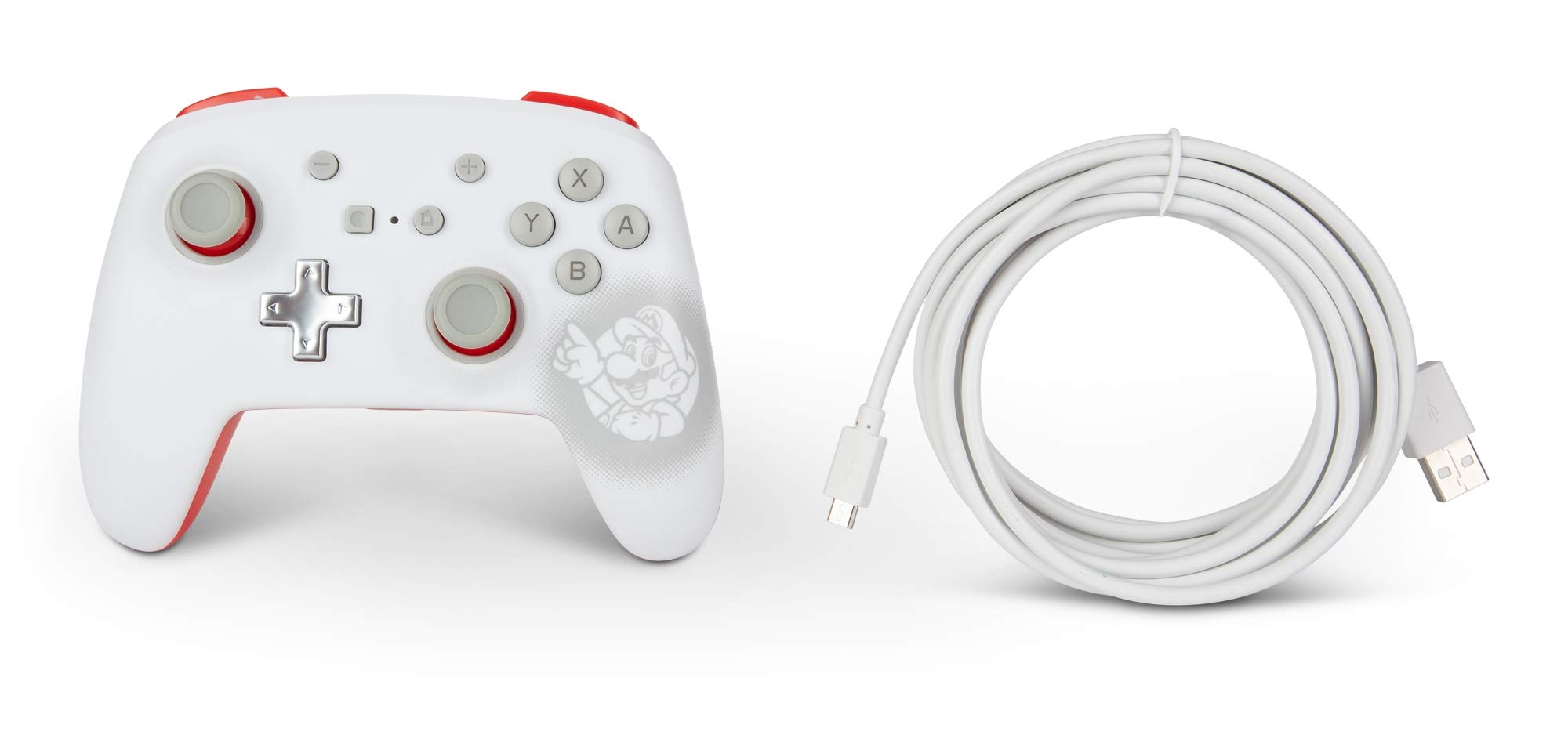 PowerA Enhanced Wired Controller (Mario White) - (NSW Nintendo Switch ACCESSORIES PowerA