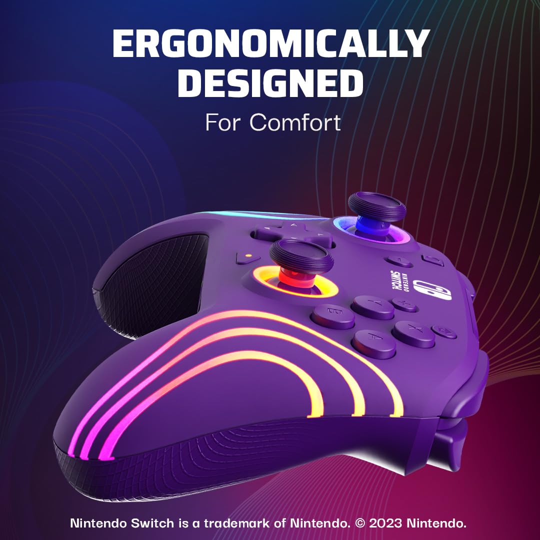 PDP Afterglow Wave Wireless Controller (Purple) - (NSW) Nintendo Switch ACCESSORIES PDP
