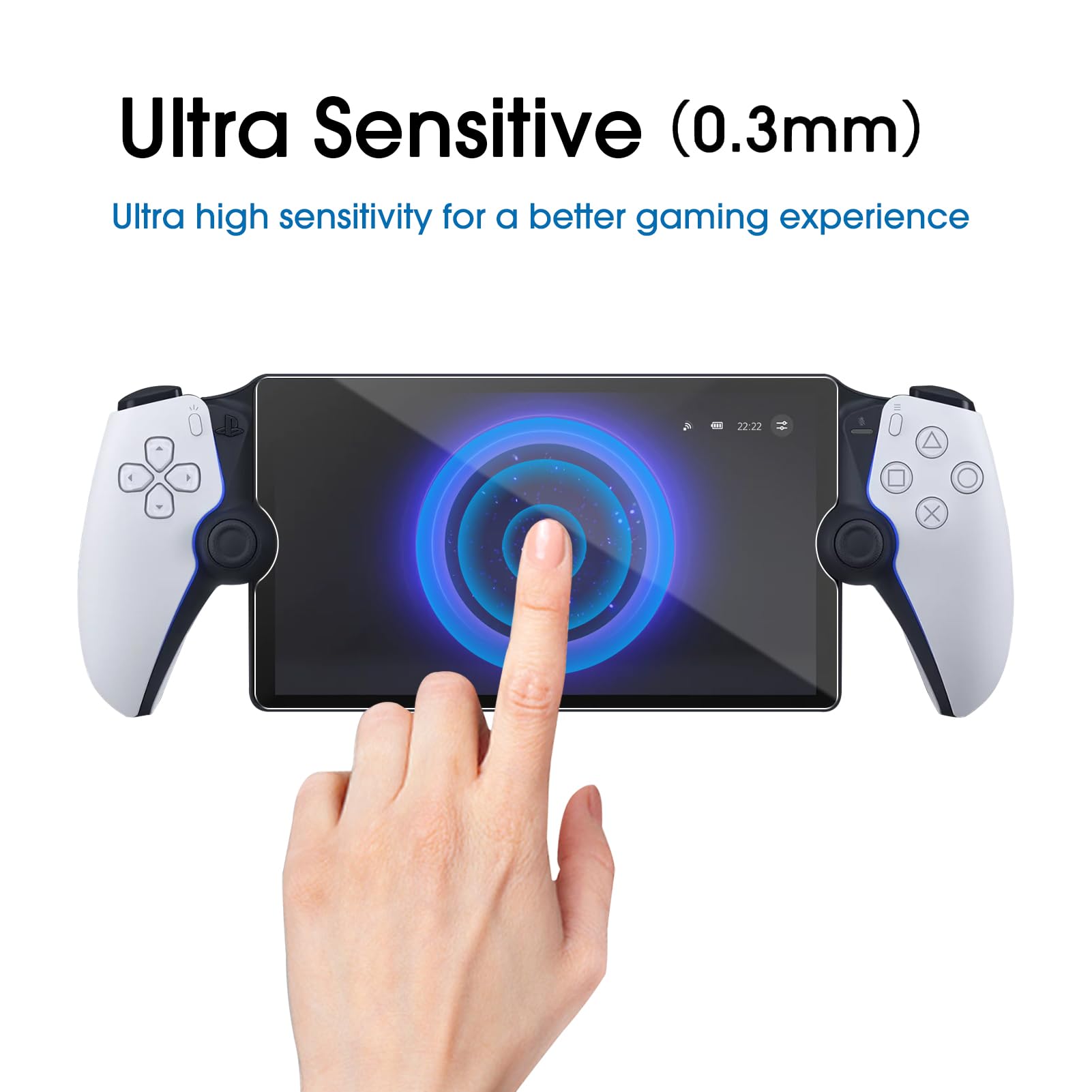amFilm Tempered Glass Screen Protector PlayStation Portal Remote 3 Pack - (PS5) PlayStation 5 Home Entertainment amFilm