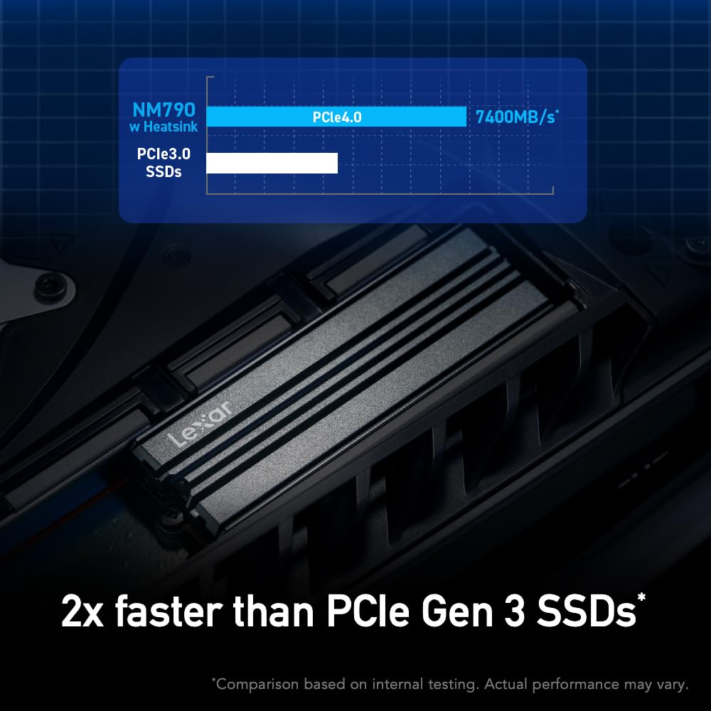 Lexar 2TB NM790 SSD with Heatsink PCIe Gen4 NVMe M.2 - (PS5) PlayStation 5 [Pre-Owned] ACCESSORIES Lexar
