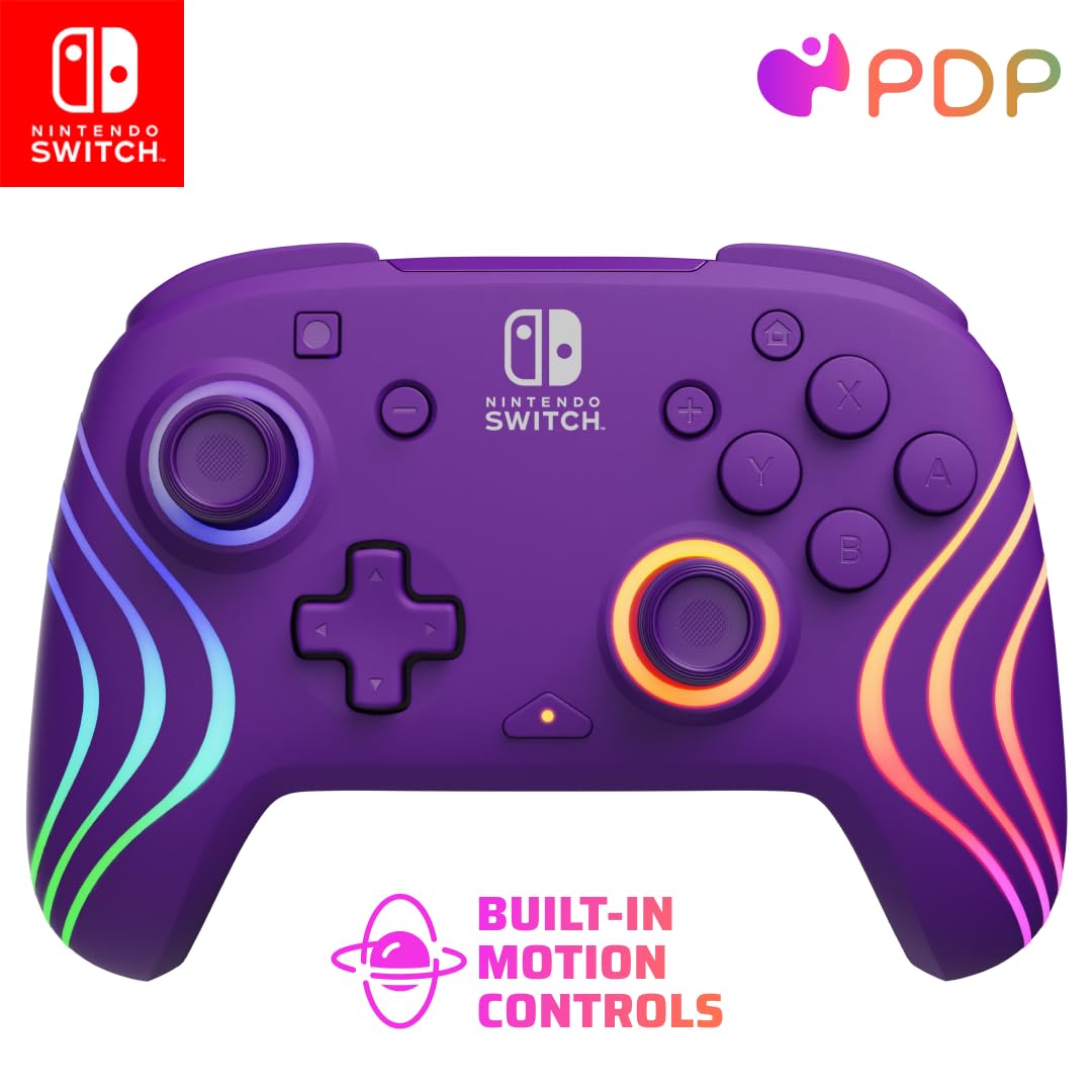 PDP Afterglow Wave Wireless Controller (Purple) - (NSW) Nintendo Switch ACCESSORIES PDP