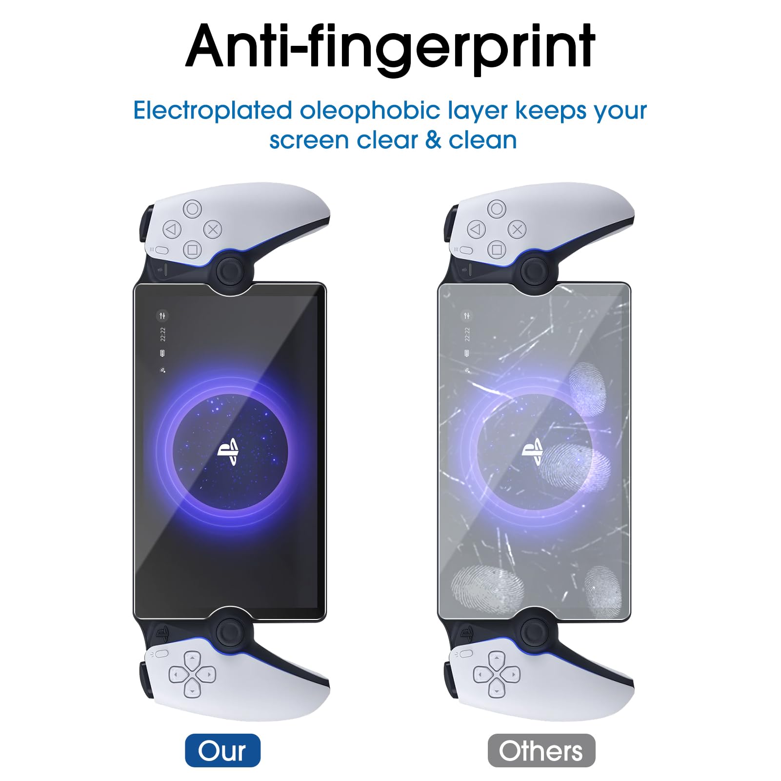 amFilm Tempered Glass Screen Protector PlayStation Portal Remote 3 Pack - (PS5) PlayStation 5 Home Entertainment amFilm