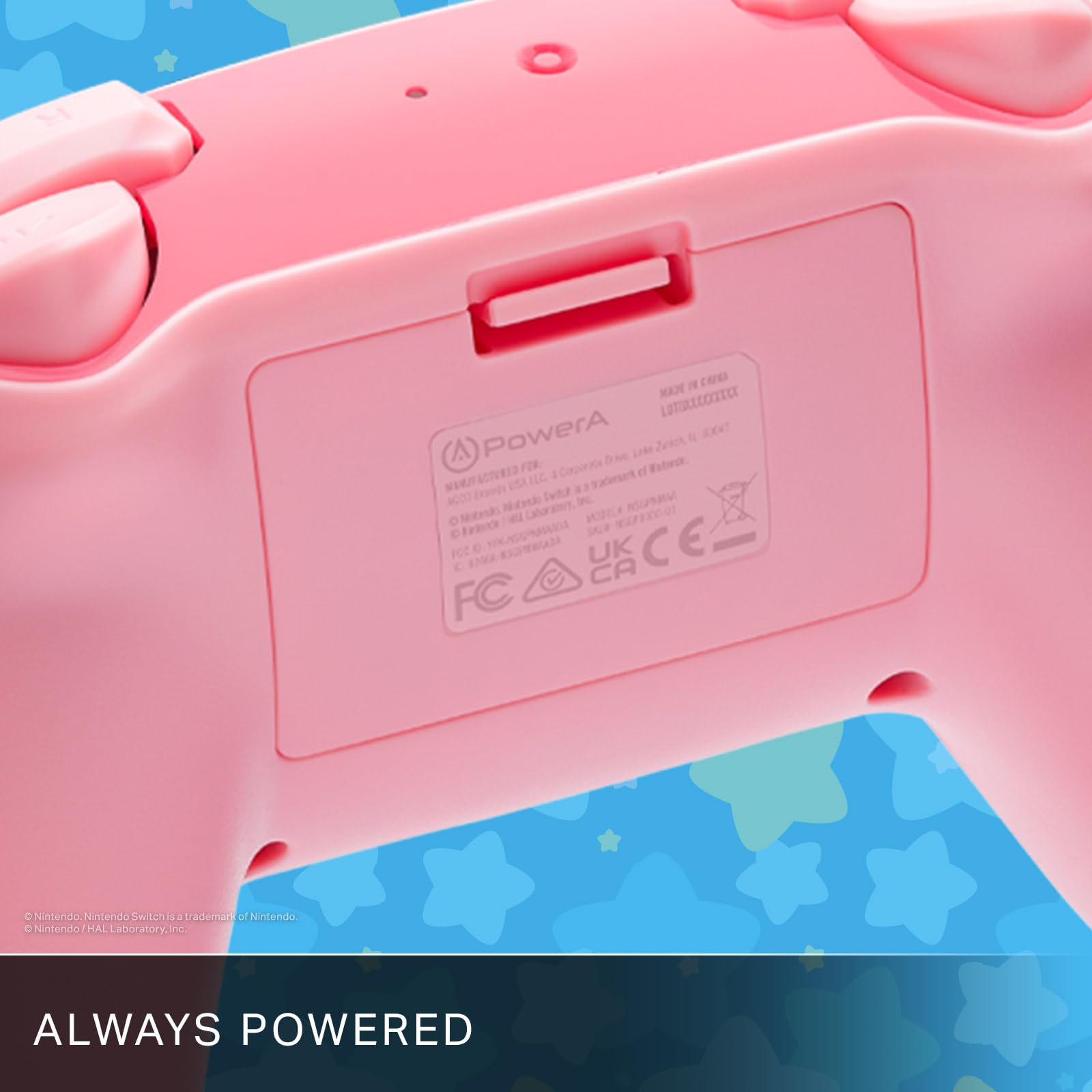 PowerA Wireless Controller for Nintendo Switch - Kirby Mouthful, Switch Lite/Switch-OLED Model, Nintendo Switch 2, AA Battery Powered (Battery Included), Bluetooth, Motion Controls, Officially Licensed VIDEO_GAME_CONTROLLER PowerA