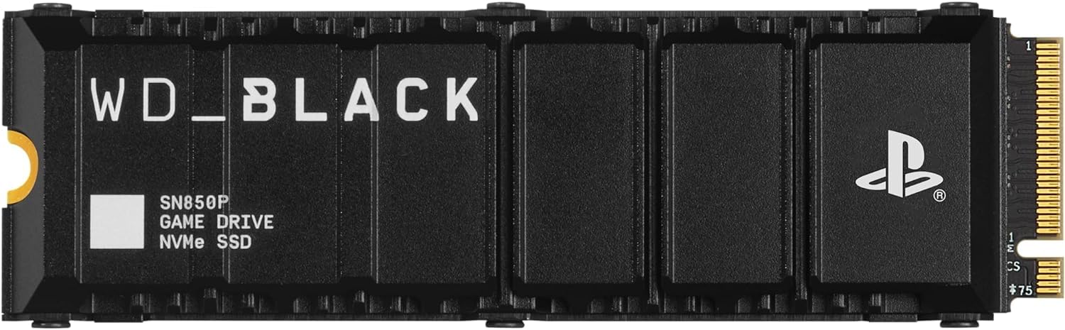 WD_BLACK 8TB SN850P NVMe SSD Solid State Drive with Heatsink Up to 7,200 MB/s - WDBBYB0080BNC - (PS5) PlayStation 5 ACCESSORIES WD_BLACK
