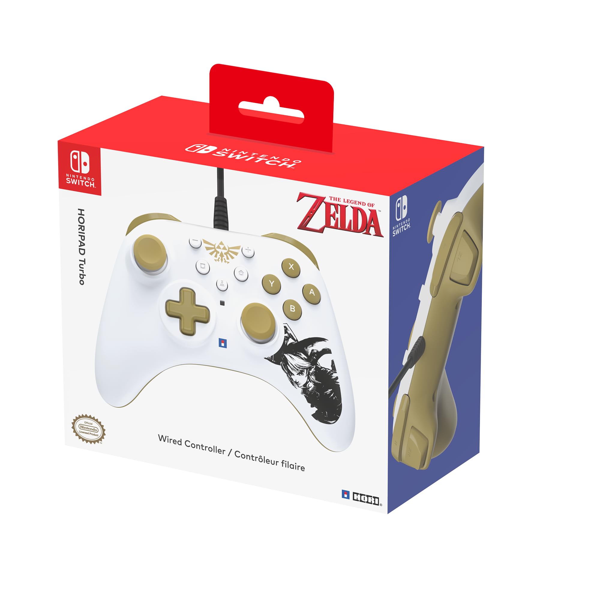 HORI Nintendo Switch HORIPAD Turbo (The Legend of Zelda) Ergonomic Wired Controller Pad - (NSW) Nintendo Switch ACCESSORIES HORI