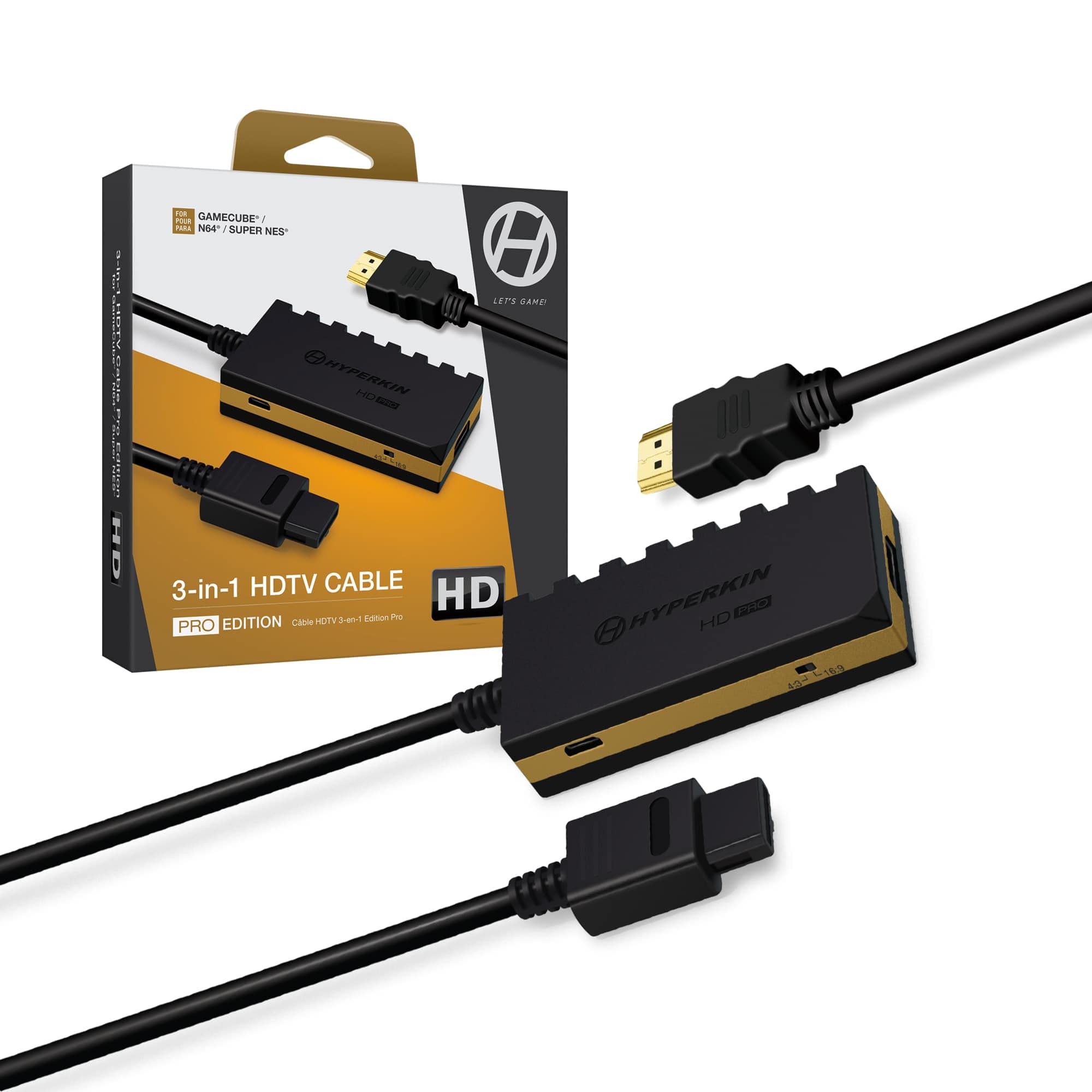 Hyperkin 3-In-1 HDTV Cable Pro Edition for GameCube/N64/Super NES ACCESSORIES Hyperkin
