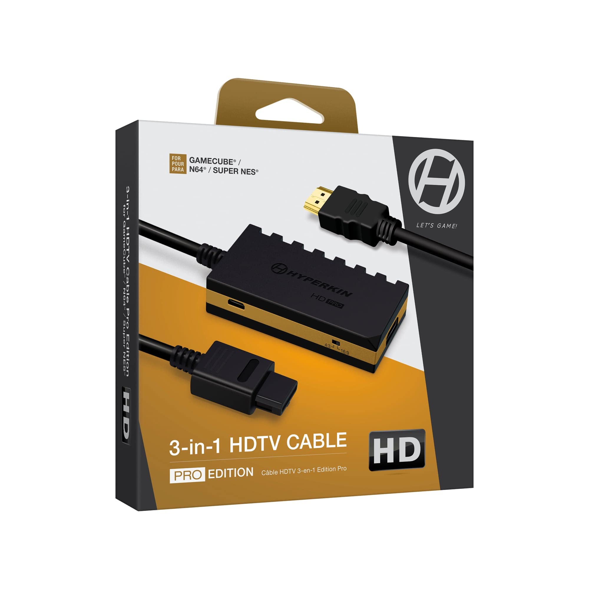 Hyperkin 3-In-1 HDTV Cable Pro Edition for GameCube/N64/Super NES ACCESSORIES Hyperkin