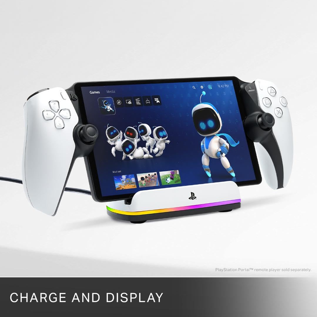 PowerA Charging Station for PlayStation Portal™ Remote Player with Lumectra™, RGB Lighting, USB Powered - (PS5) PlayStation 5 ACCESSORIES PowerA
