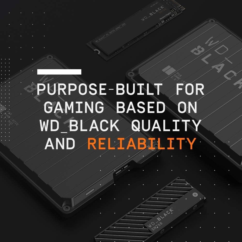 WD_BLACK 5TB P10 Game Drive for Xbox - 1-Month Xbox Game Pass, Portable External Hard Drive for On-The-Go Access To Your Xbox Game library - WDBA5G0050BBK-WESN ACCESSORIES WD