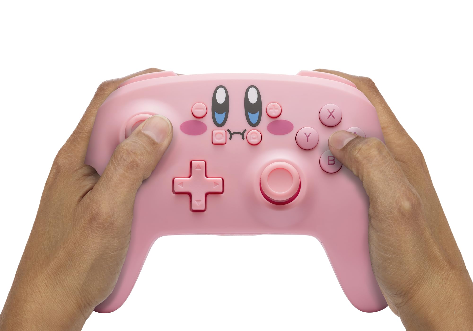 PowerA Wireless Controller for Nintendo Switch - Kirby Mouthful, Switch Lite/Switch-OLED Model, Nintendo Switch 2, AA Battery Powered (Battery Included), Bluetooth, Motion Controls, Officially Licensed VIDEO_GAME_CONTROLLER PowerA