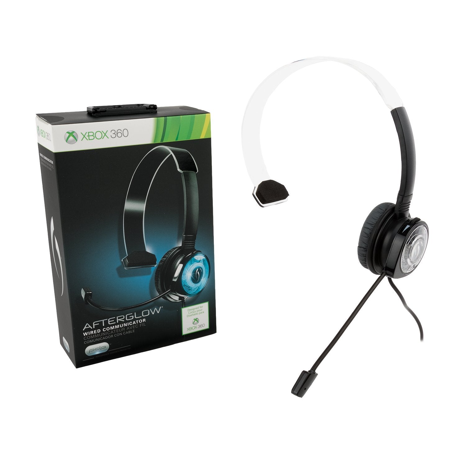 PDP Xbox 360 Afterglow Wired Communicator (Blue) - Xbox 360 Accessories PDP   