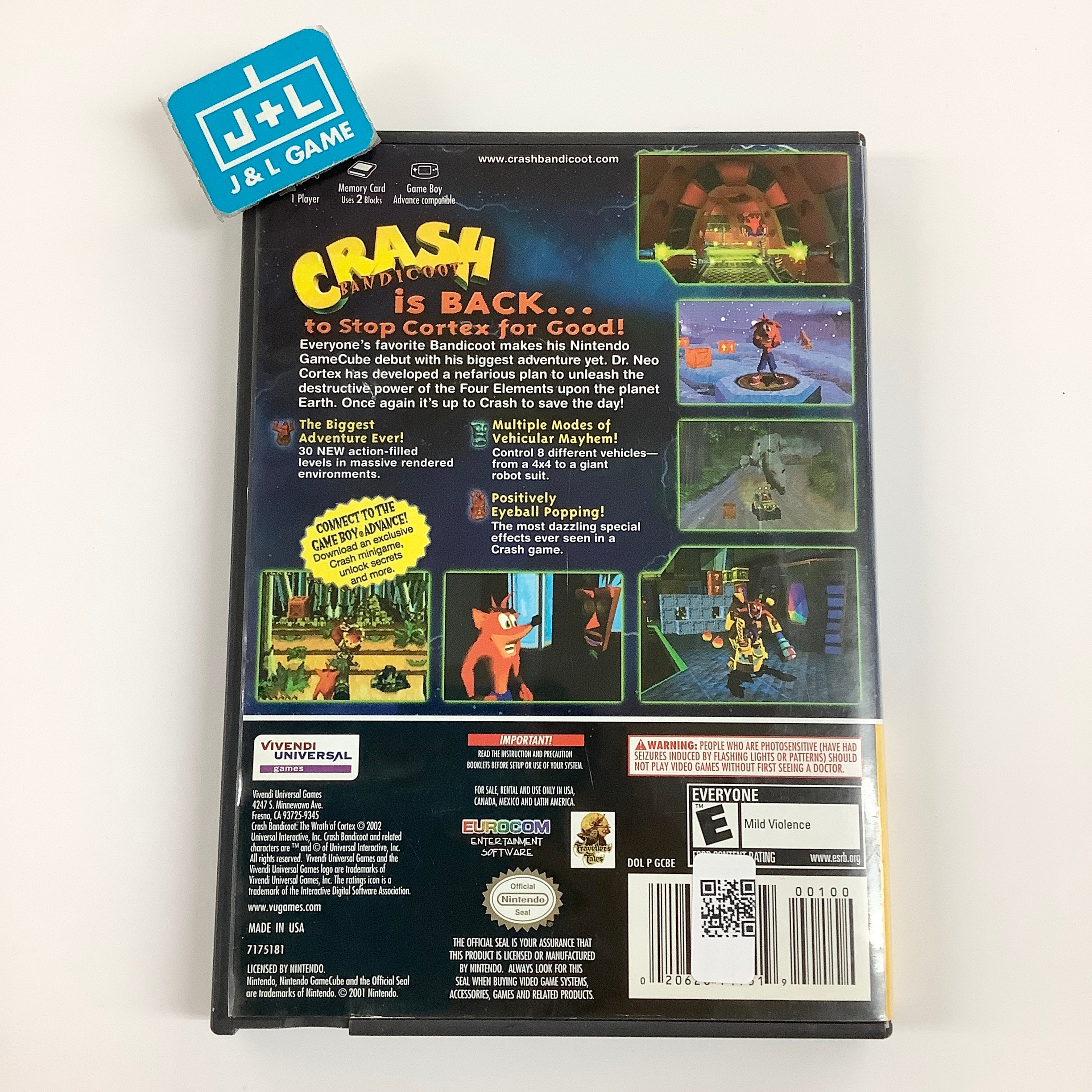 Crash Bandicoot: The Wrath of Cortex (Player's Choice) - (GC) GameCube [Pre-Owned] Video Games Universal Interactive