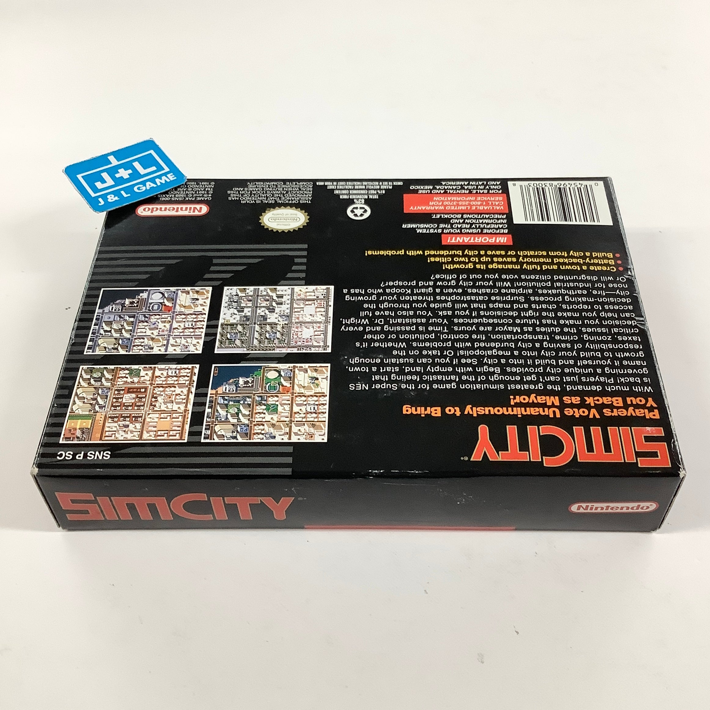 SimCity - (SNES) Super Nintendo [Pre-Owned]