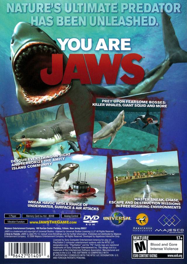 Jaws Unleashed - (PS2) PlayStation 2 [Pre-Owned] Video Games Majesco   