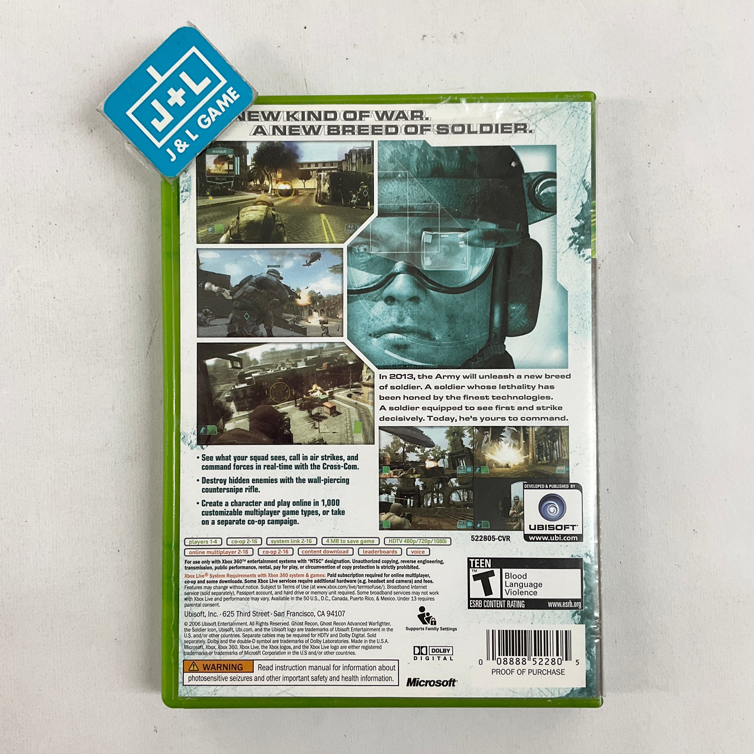 Tom Clancy's Ghost Recon Advanced Warfighter - Xbox 360 [Pre-Owned] Video Games Ubisoft