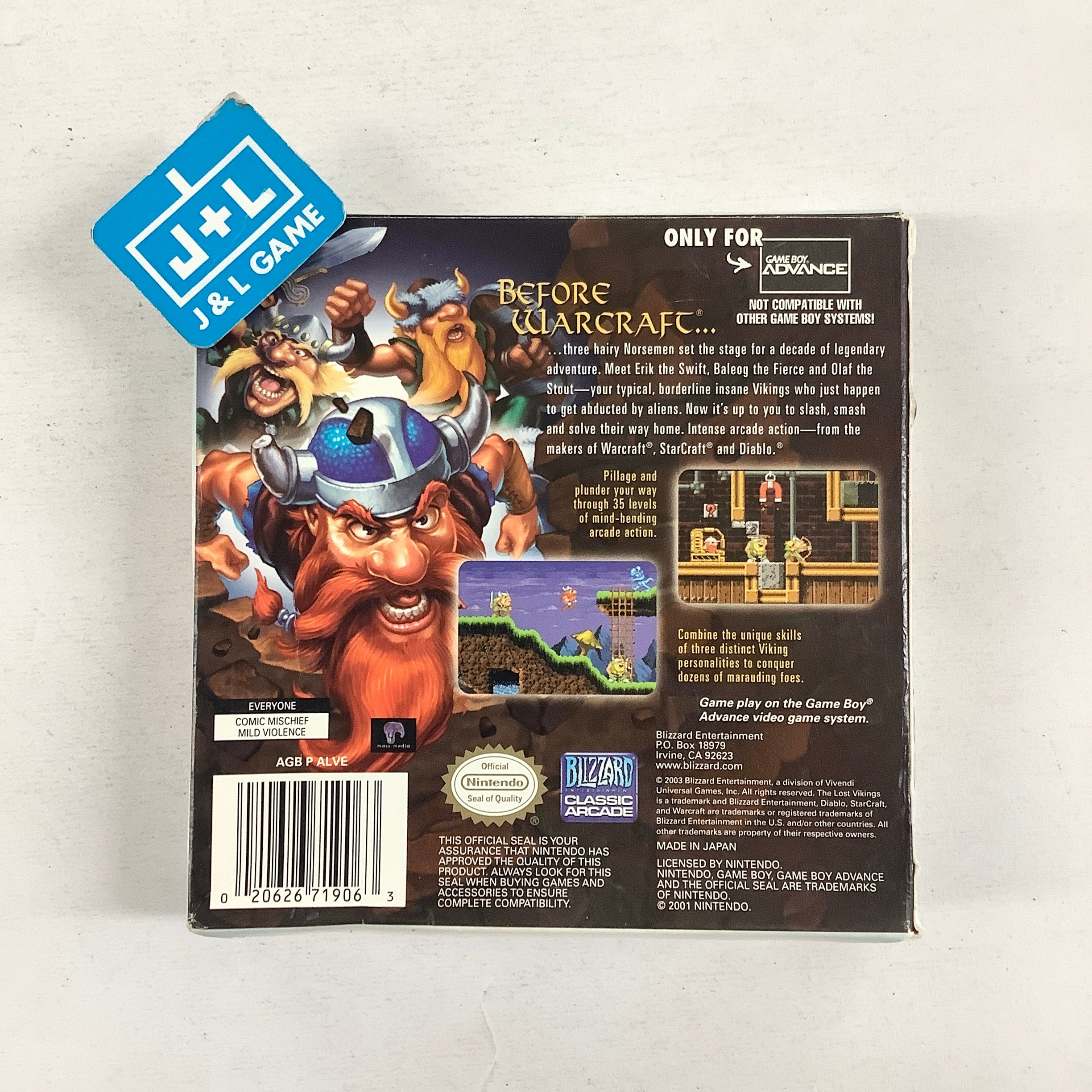 The Lost Vikings - (GBA) Game Boy Advance [Pre-Owned] Video Games Blizzard Classic Arcade