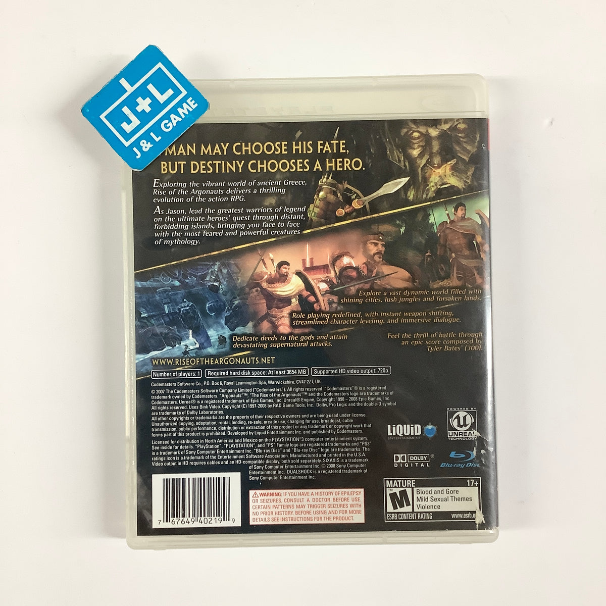 Rise of the Argonauts - (PS3) PlayStation 3 [Pre-Owned] Video Games Codemasters