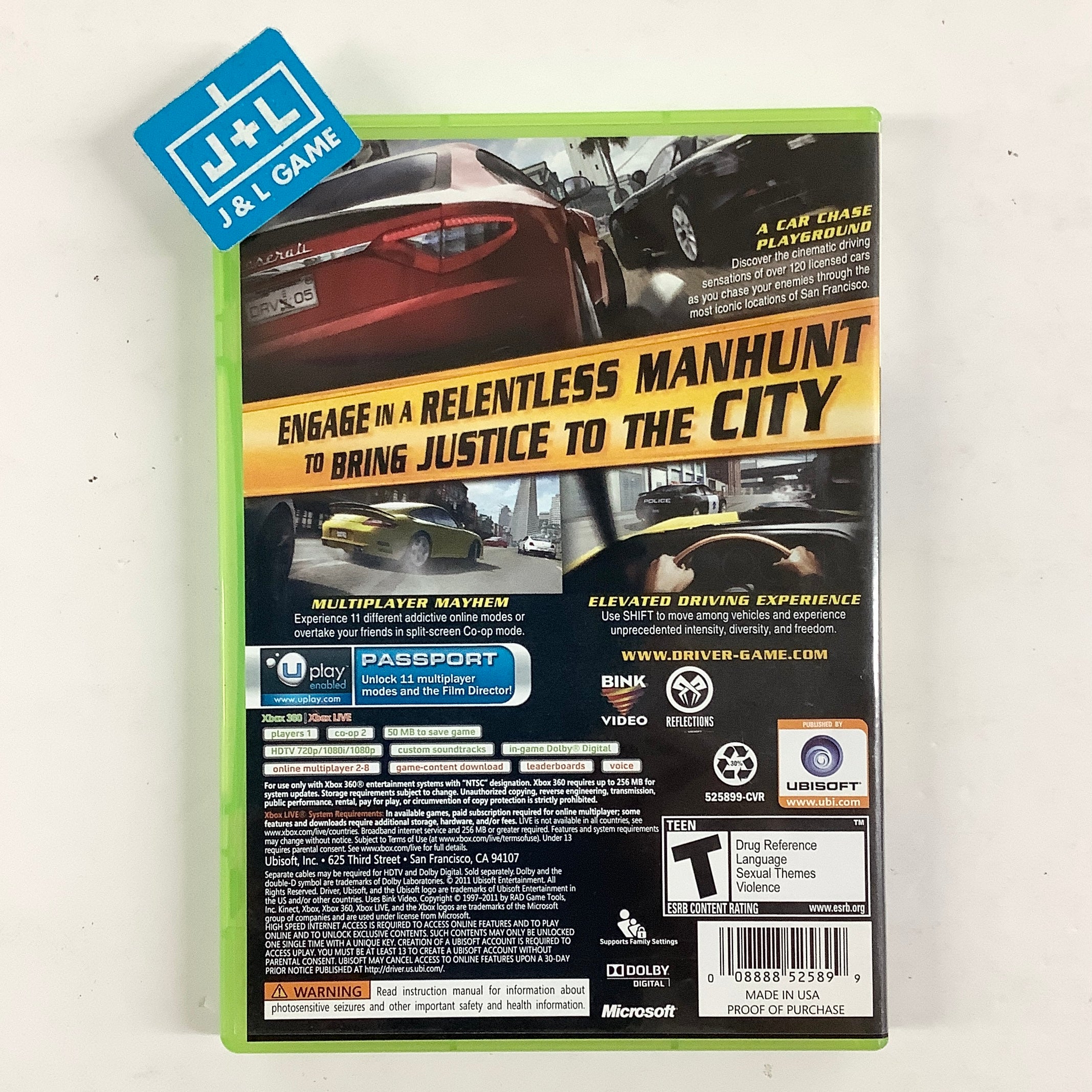 Driver: San Francisco - Xbox 360 [Pre-Owned] Video Games Ubisoft