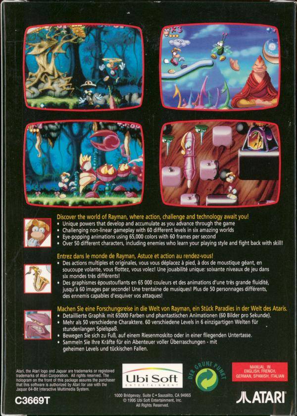 Rayman - (AJ) Atari Jaguar (Pre-Owned) Video Games UbiSoft
