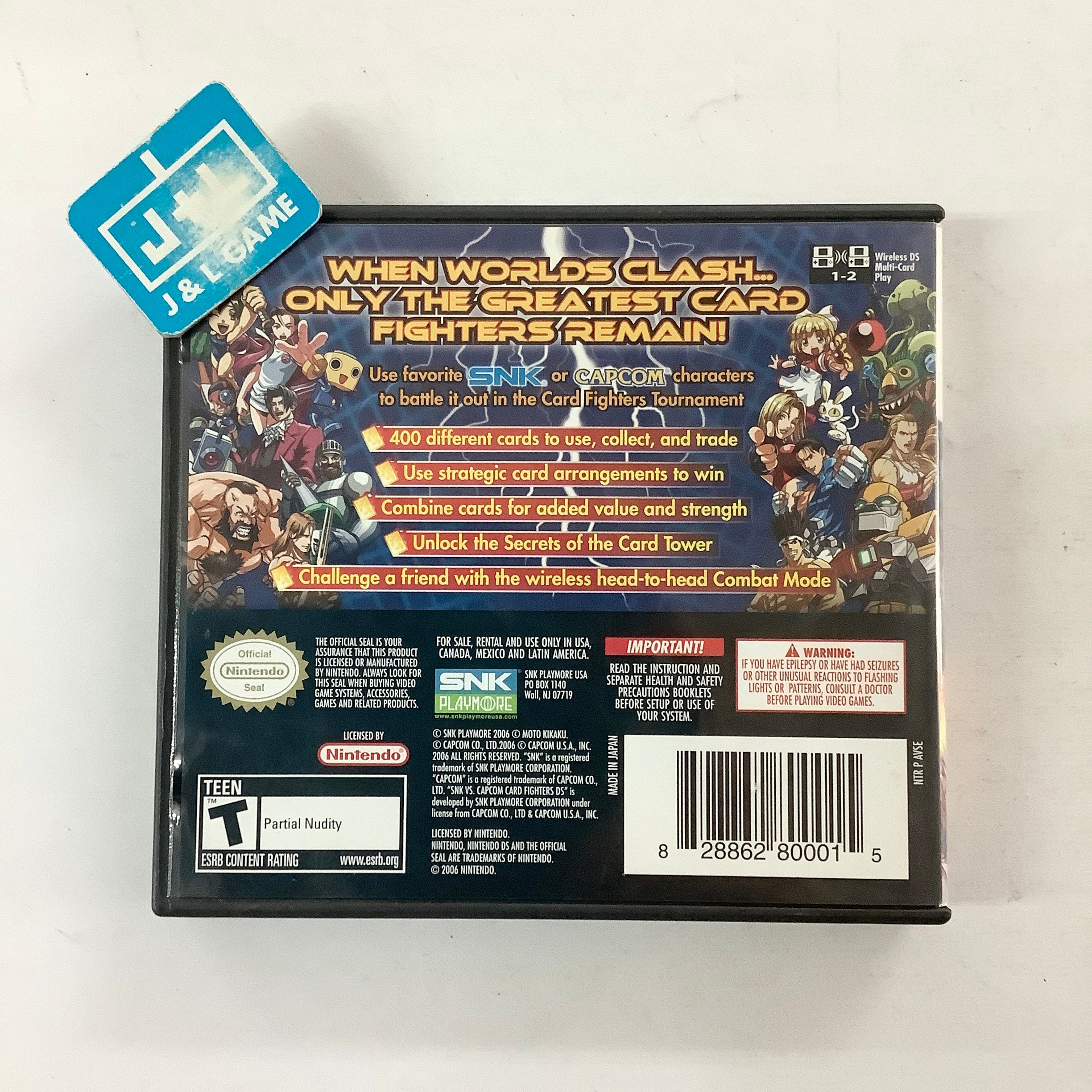 SNK vs. Capcom Card Fighters DS - (NDS) Nintendo DS [Pre-Owned] Video Games SNK Playmore   