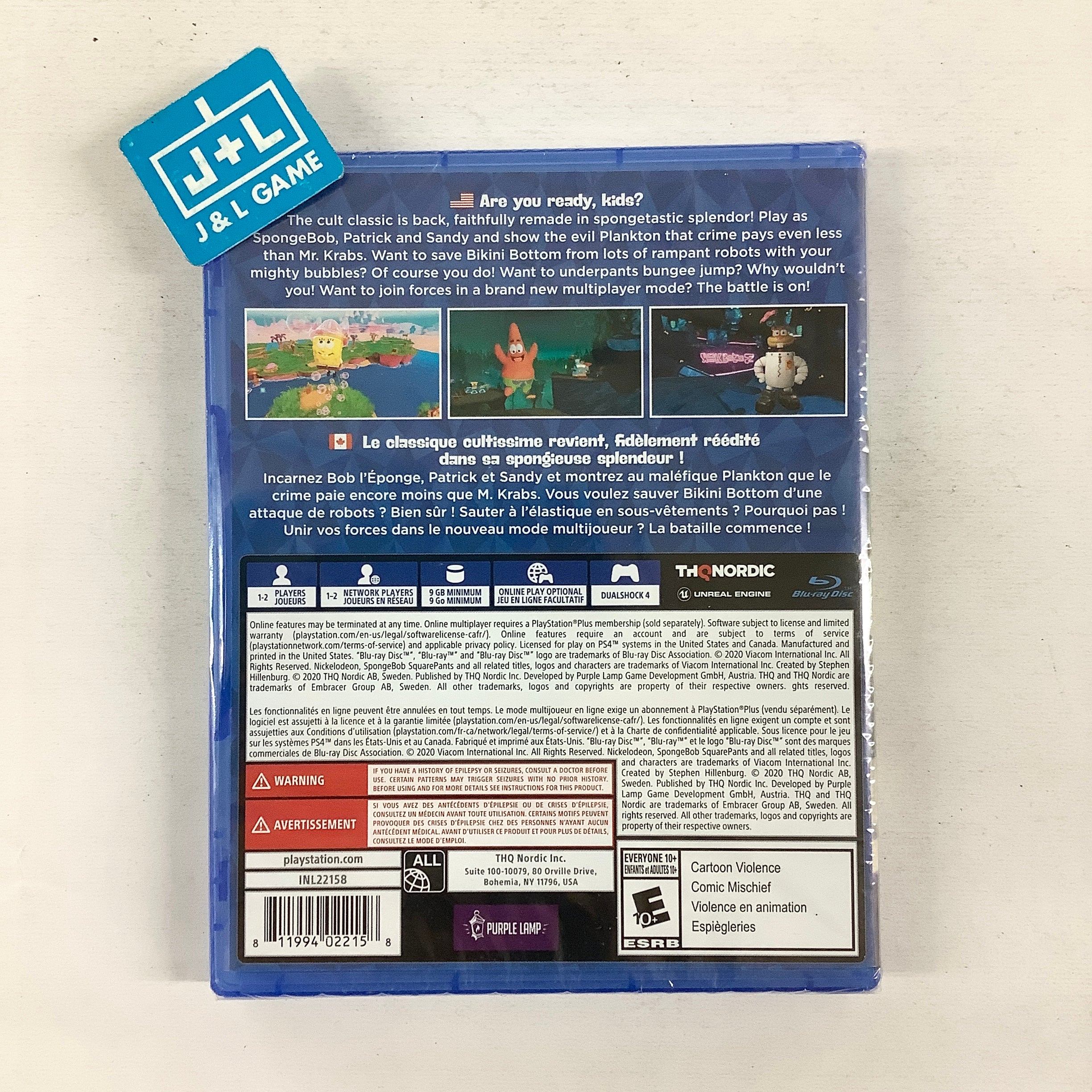 Spongebob Squarepants: Battle for Bikini Bottom - Rehydrated - (PS4) PlayStation 4 Video Games THQ Nordic