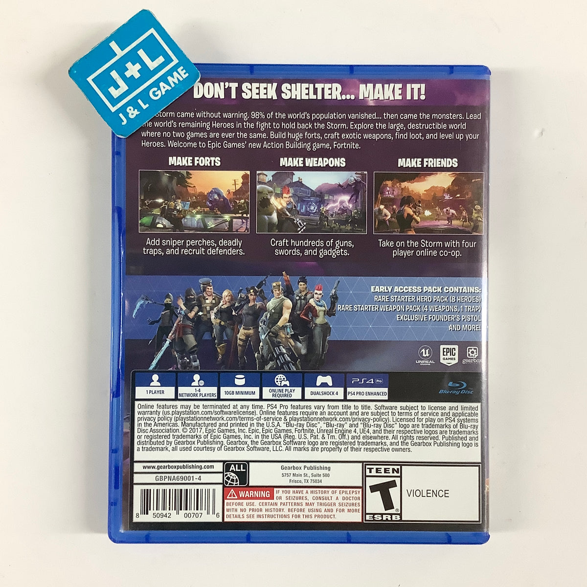 Fortnite - (PS4) PlayStation 4 [Pre-Owned] Video Games Gearbox Publishing