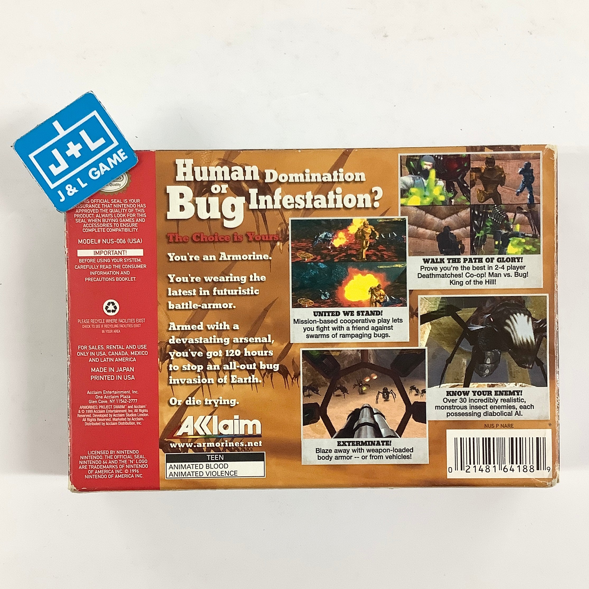 Armorines: Project S.W.A.R.M. - (N64) Nintendo 64 [Pre-Owned]