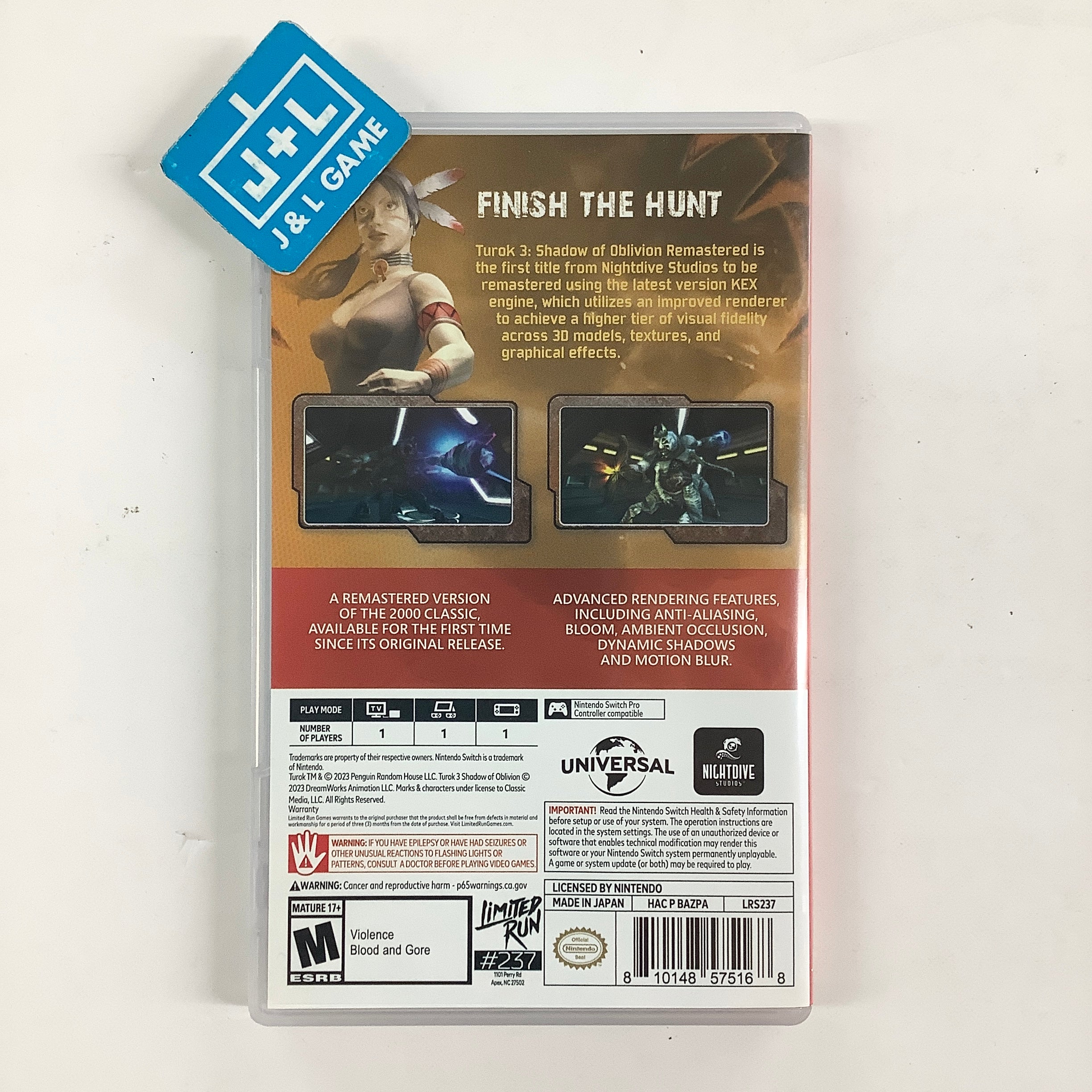Turok 3 Shadow of Oblivion (Limited Run #237) - (NSW) Nintendo Switch [Pre-Owned] Video Games Limited Run