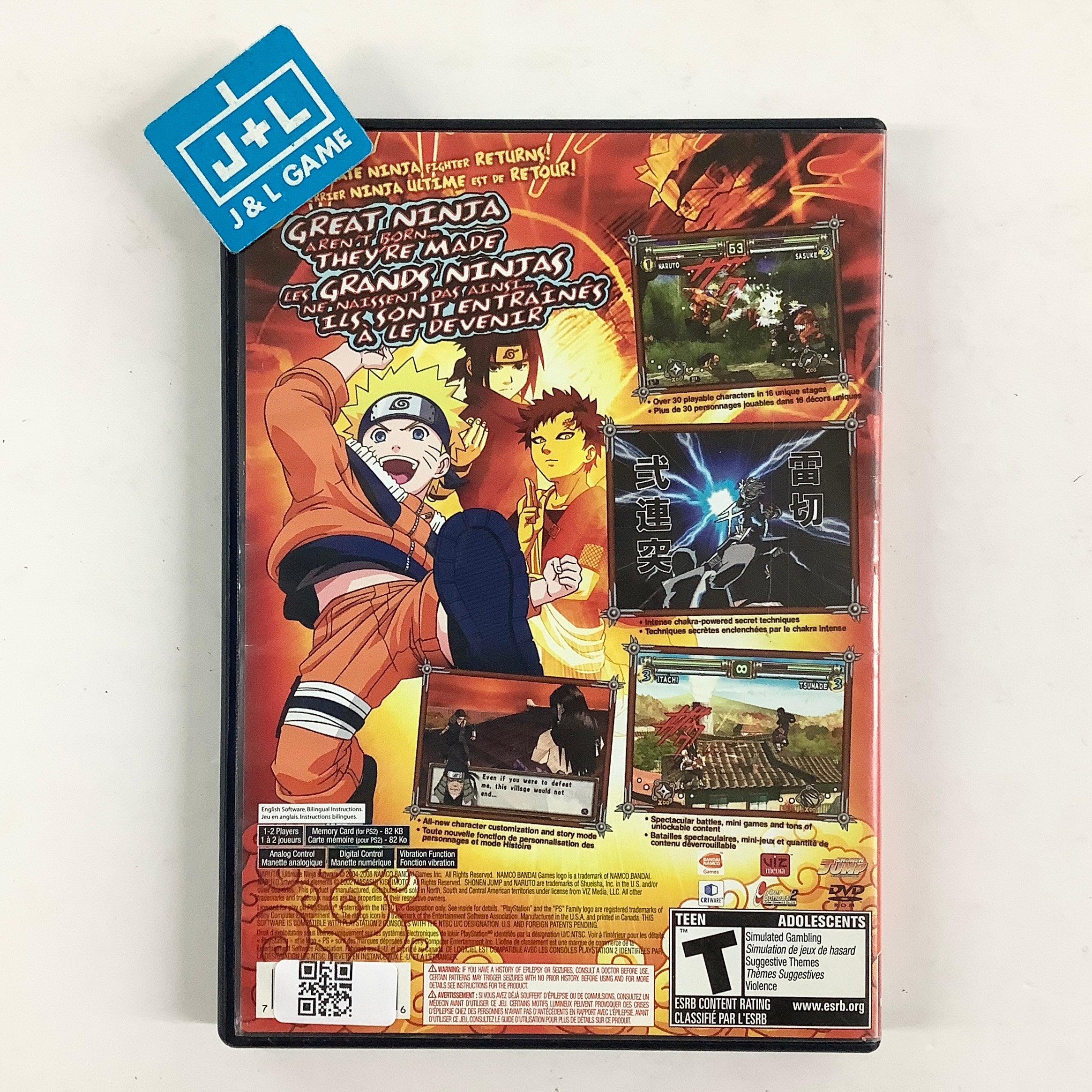 Naruto: Ultimate Ninja 2 (Greatest Hits) - (PS2) PlayStation 2 [Pre-Owned] Video Games Namco Bandai Games