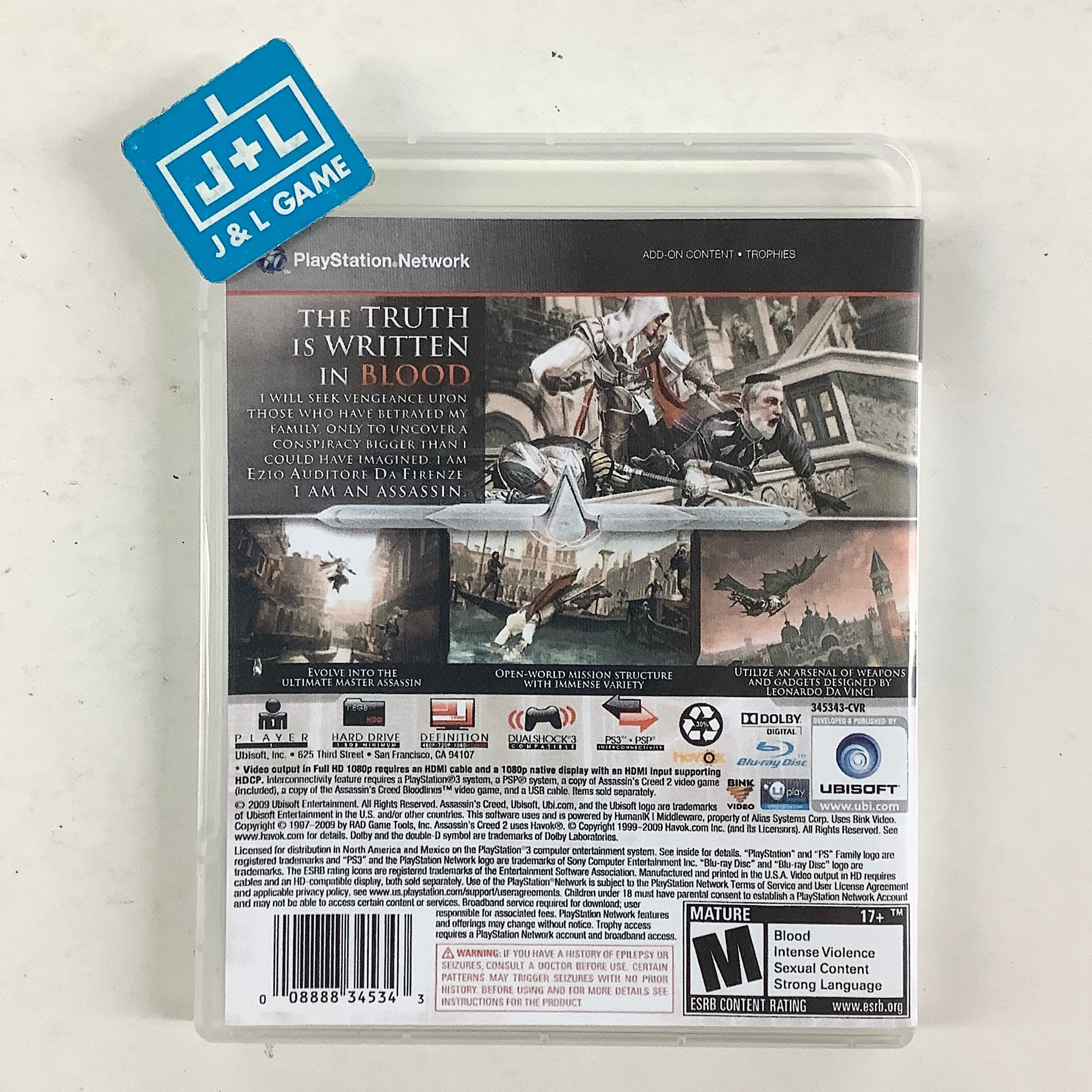 Assassin's Creed II - (PS3) PlayStation 3 [Pre-Owned] Video Games Ubisoft