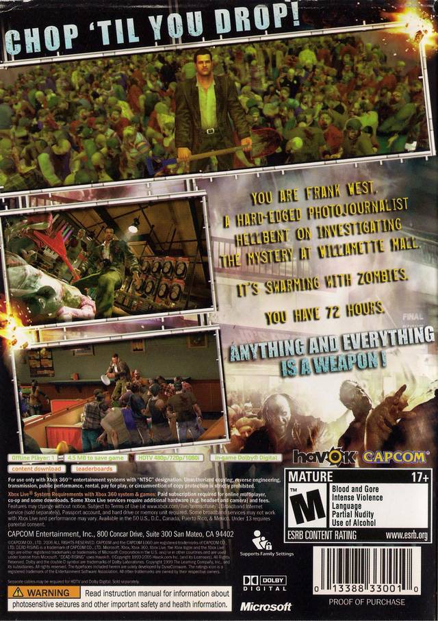 Dead Rising (Platinum Hits) - Xbox 360 [Pre-Owned]