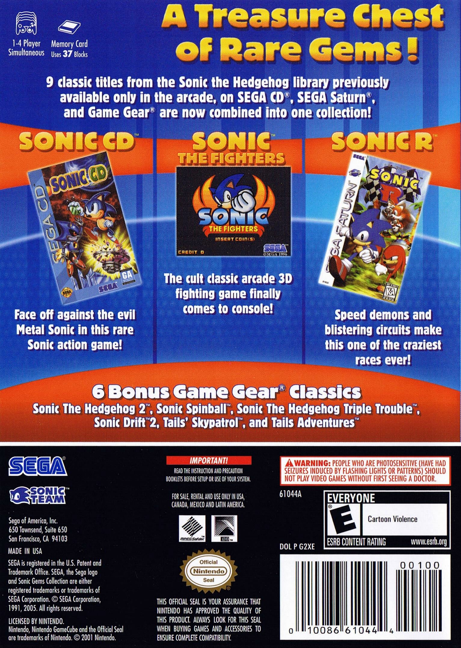 Sonic Gems Collection - (GC) GameCube [Pre-Owned] Video Games Sega   
