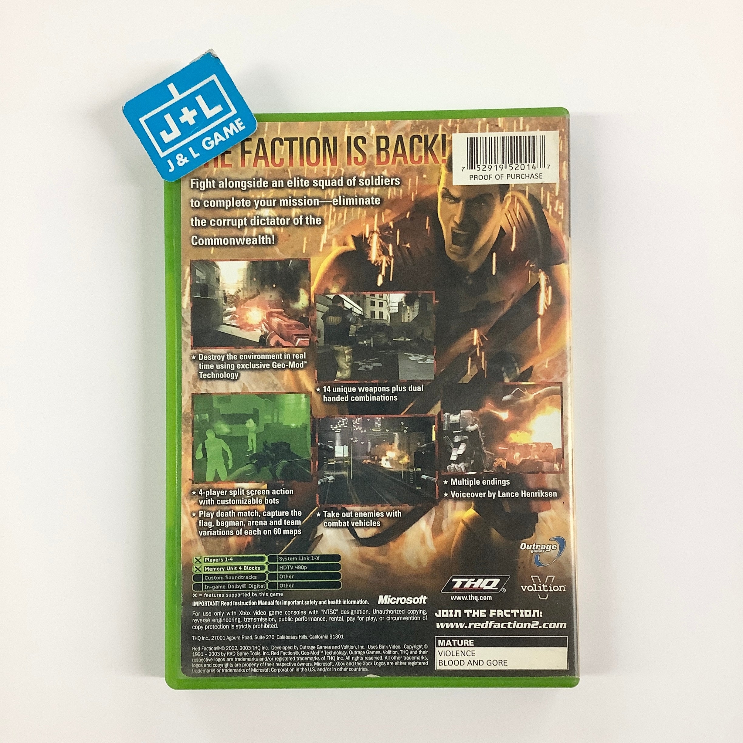 Red Faction II - (XB) Xbox [Pre-Owned] Video Games THQ
