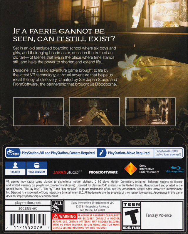Deracine (PlayStation VR) - (PS4) PlayStation 4 | J&L Game