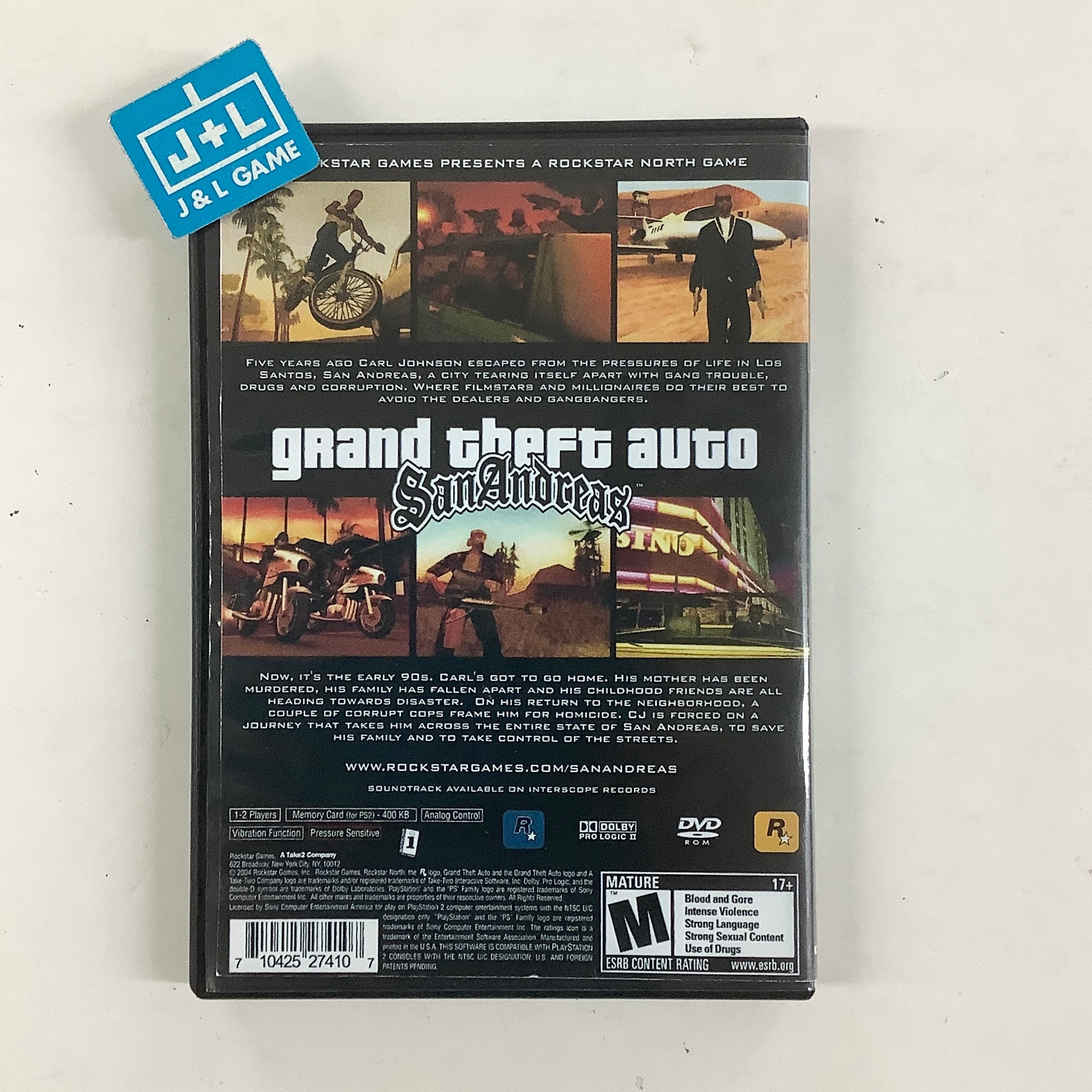 Grand Theft Auto: San Andreas - (PS2) PlayStation 2 [Pre-Owned] Video Games Rockstar Games