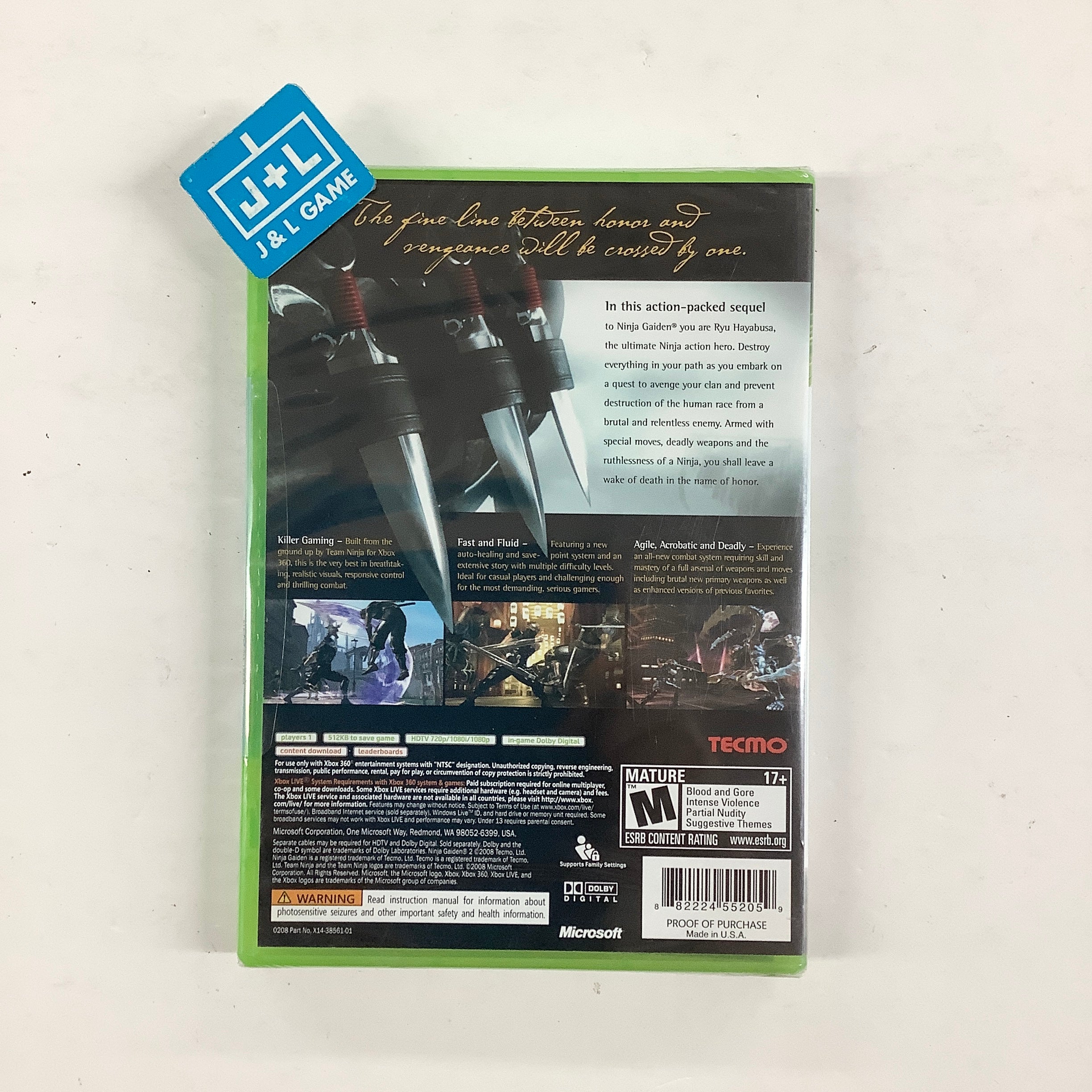 Ninja Gaiden II - Xbox 360 Video Games Tecmo