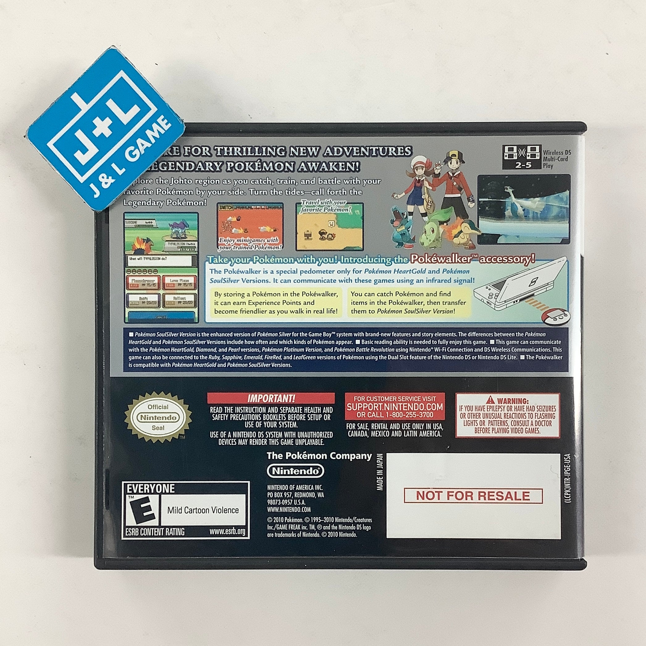 Pokemon SoulSilver Version (W/ Pokewalker)- (NDS) Nintendo DS [Pre-Owned] Video Games Nintendo