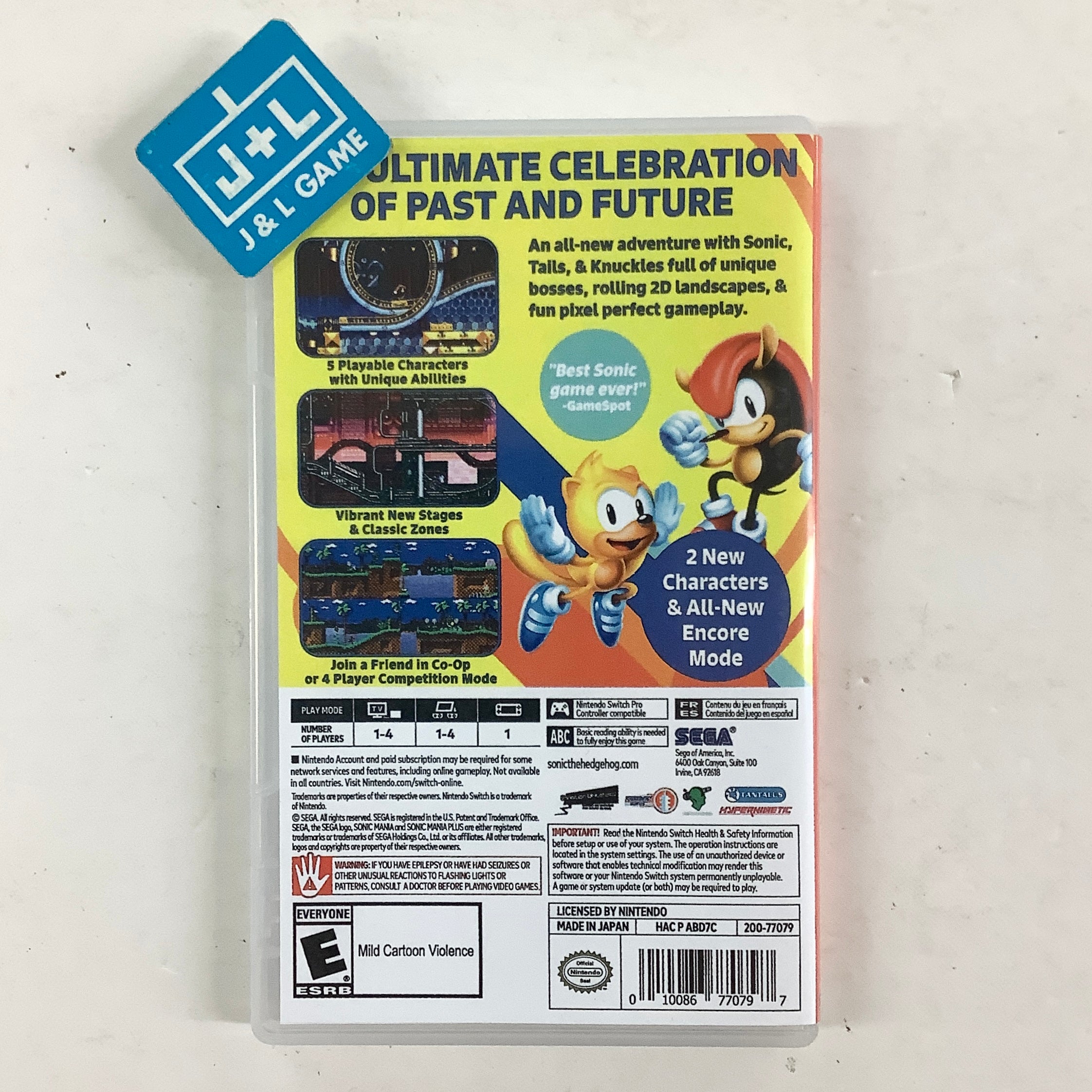 Sonic Mania Plus - (NSW) Nintendo Switch [Pre-Owned] Video Games SEGA