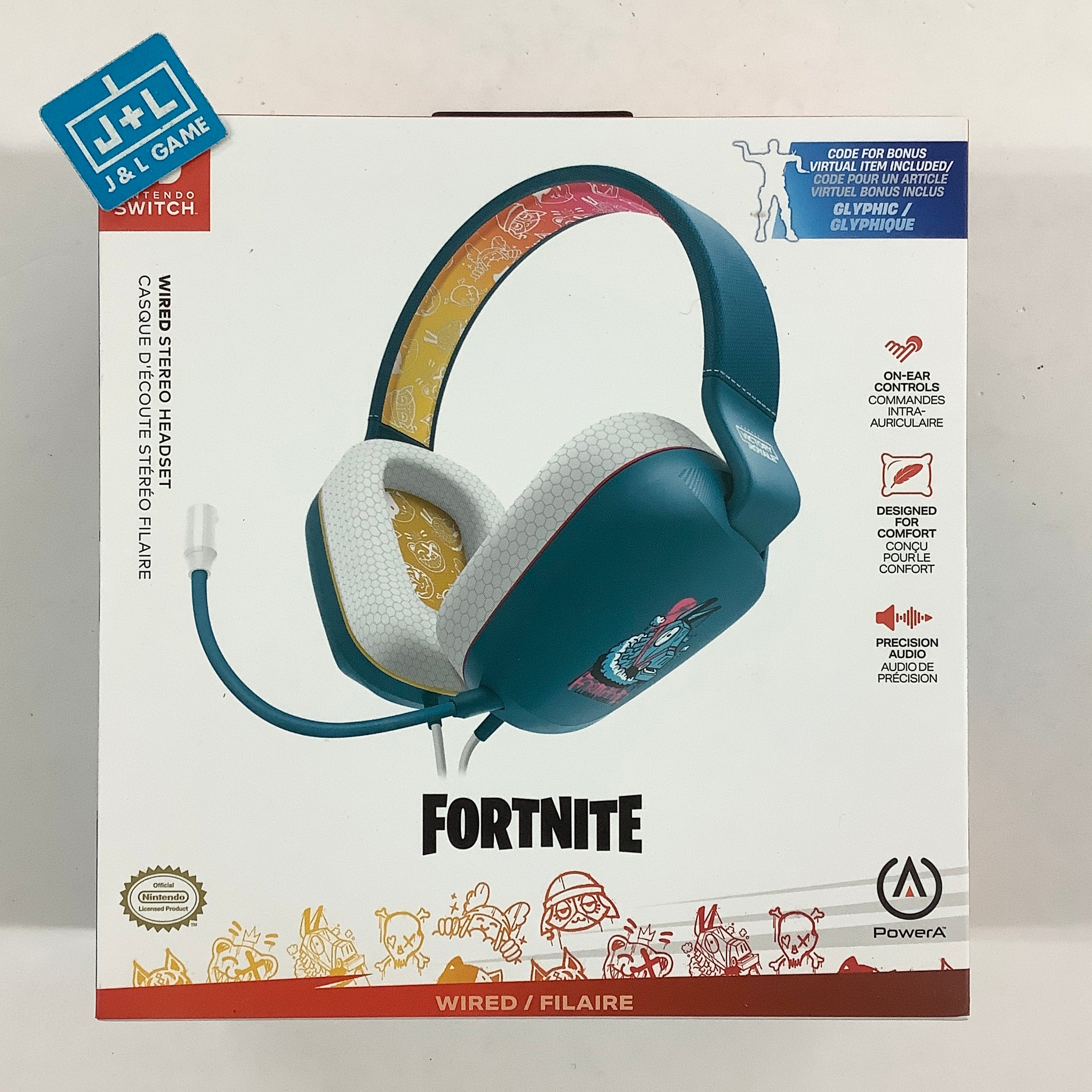 PowerA Wired Stereo Headset (Fortnite Llambro) - (NSW) Nintendo Switch ACCESSORIES PowerA