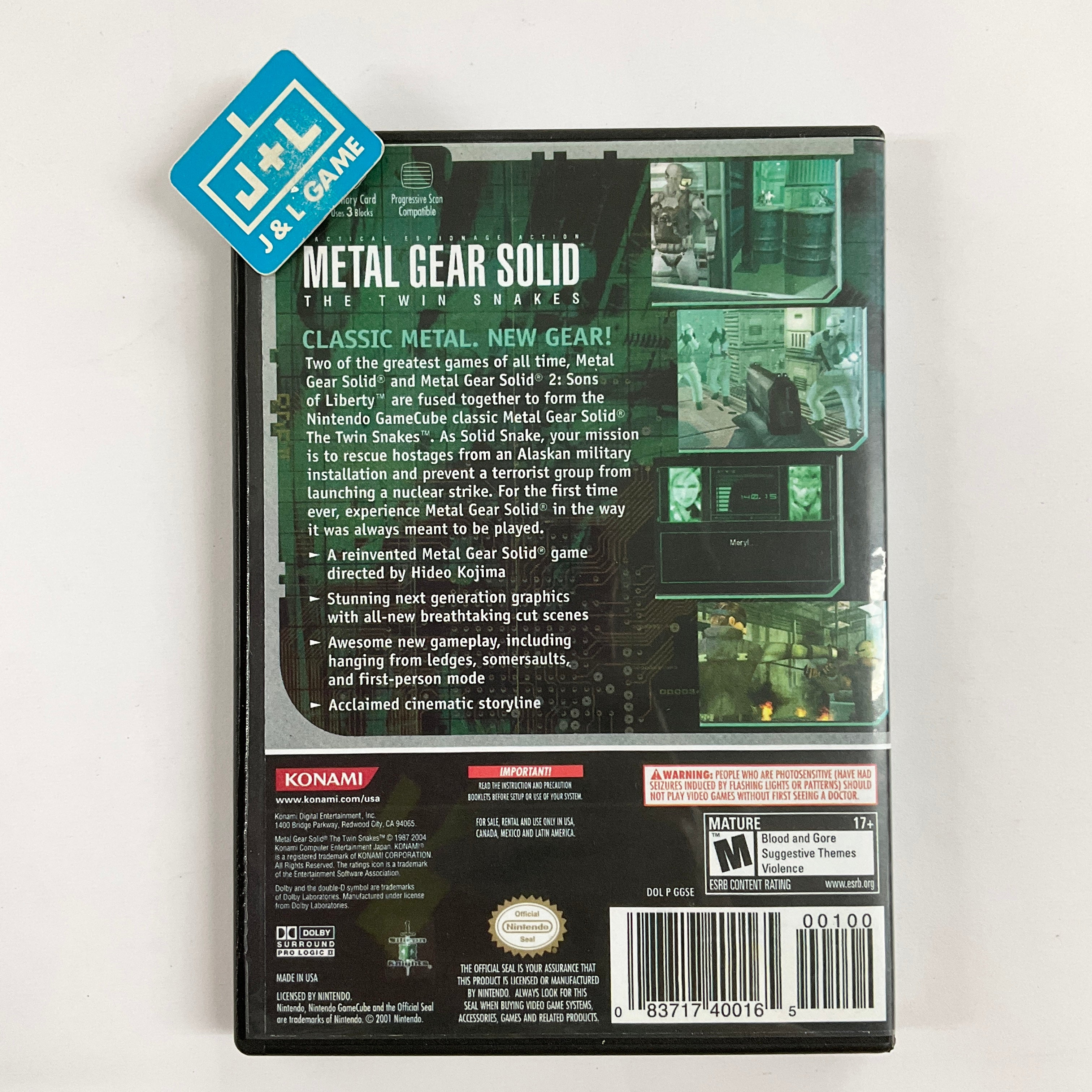 Metal Gear Solid: The Twin Snakes - (GC) GameCube [Pre-Owned] Video Games Konami   