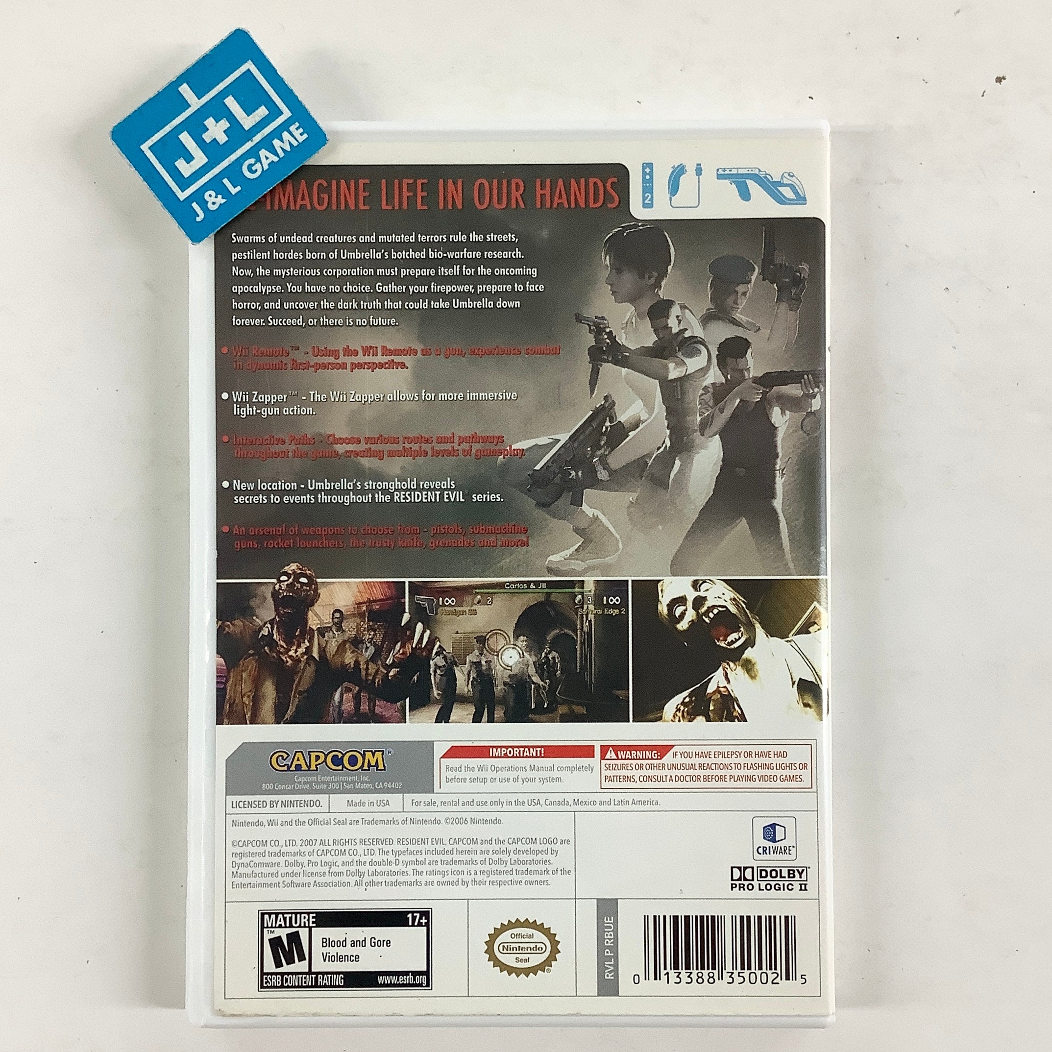 Resident Evil: The Umbrella Chronicles - Nintendo Wii [Pre-Owned] Video Games Capcom